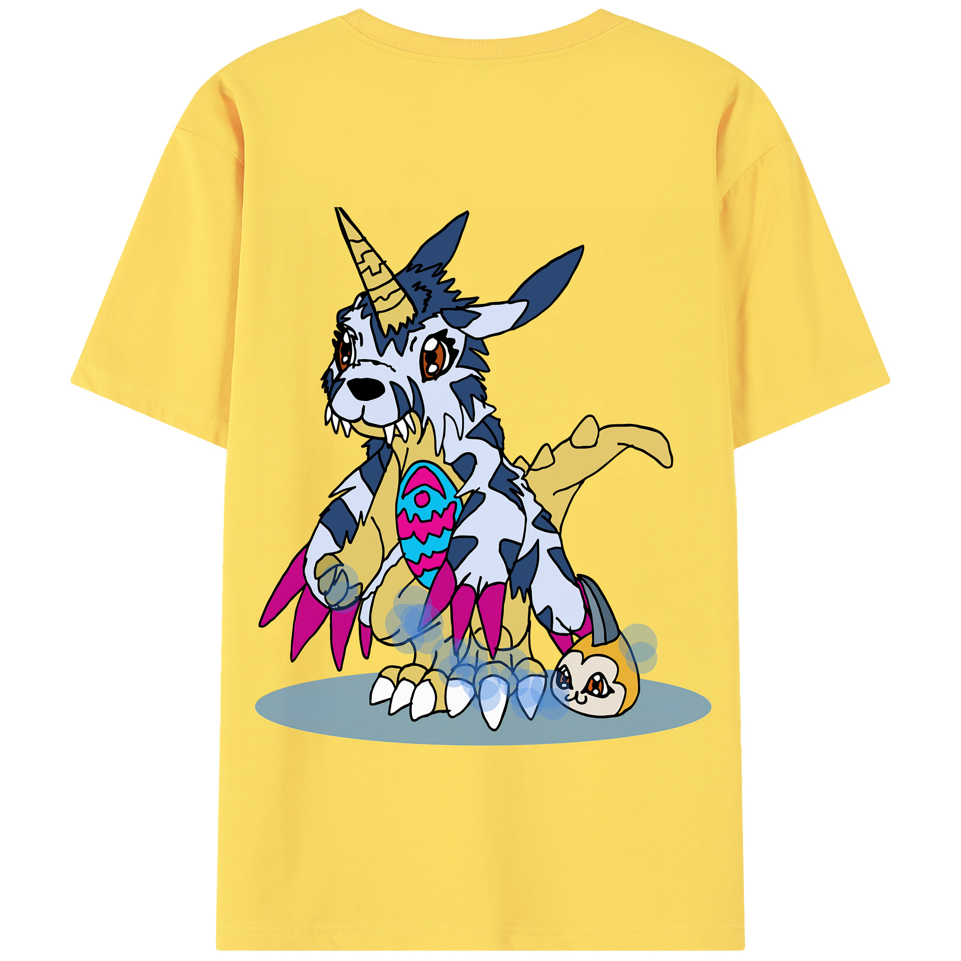 （画像用） Digimon デジタルモンスター/デジモン 綿100％半袖Tシャツ（背面プリント）
