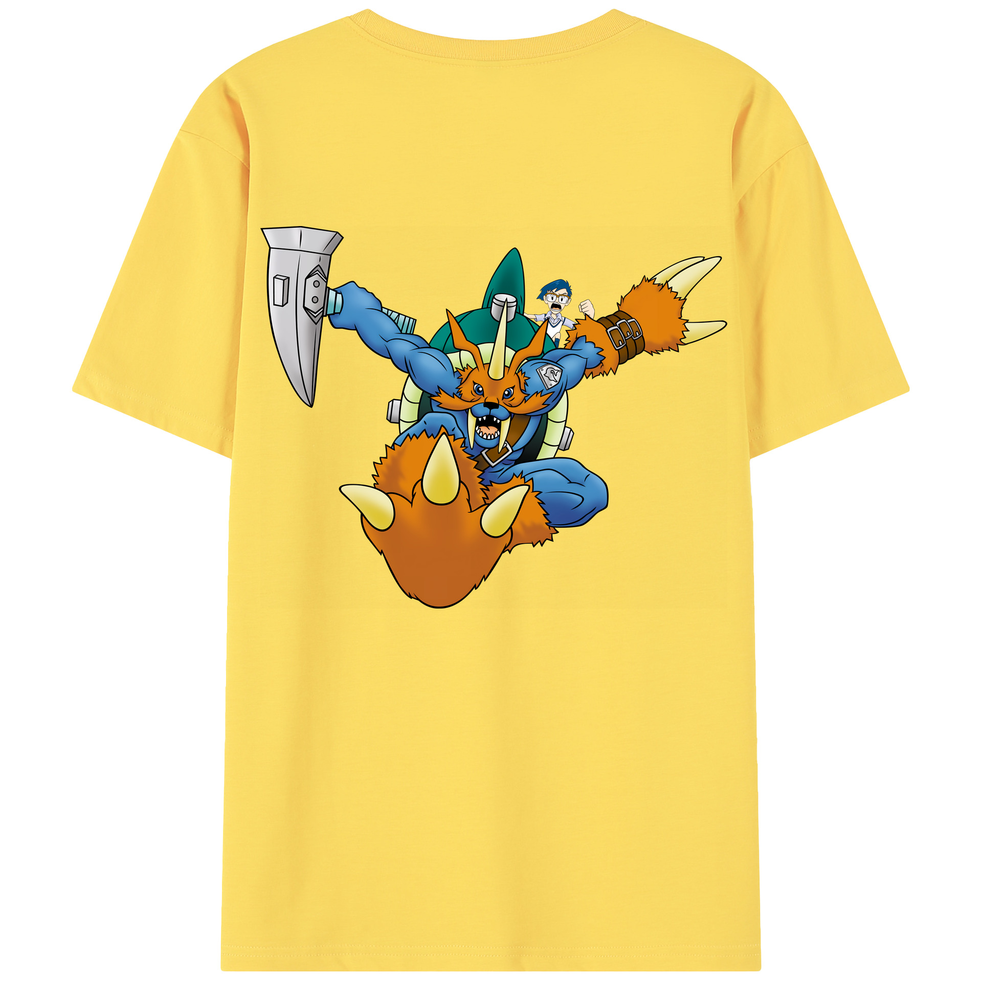 （画像用） Digimon デジタルモンスター/デジモン 綿100％半袖Tシャツ（背面プリント）