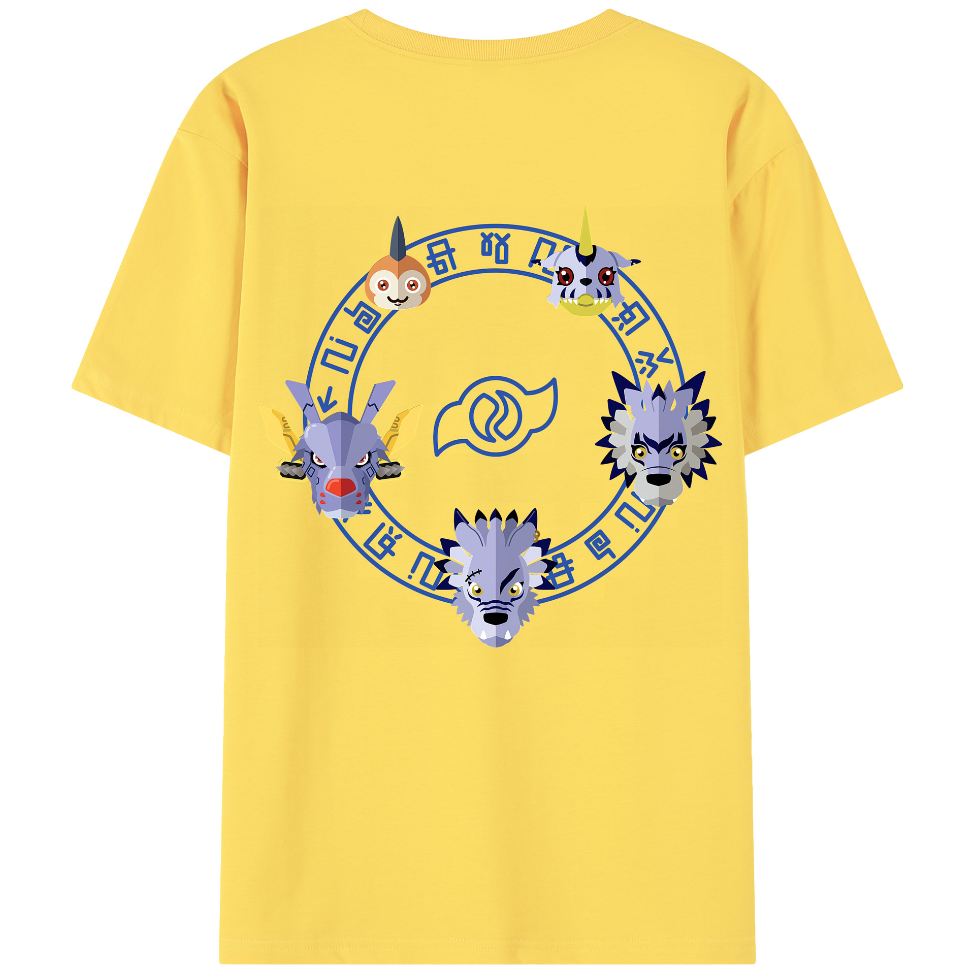 （画像用） Digimon デジタルモンスター/デジモン 綿100％半袖Tシャツ（背面プリント）