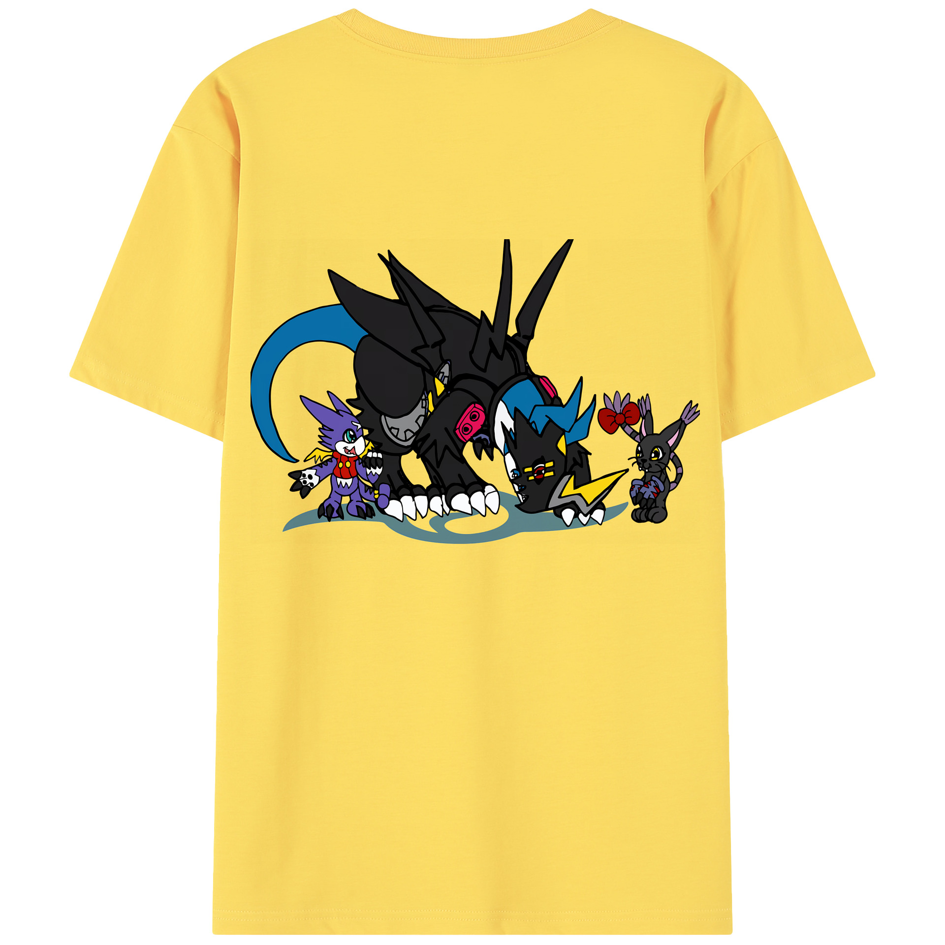 （画像用） Digimon デジタルモンスター/デジモン 綿100％半袖Tシャツ（背面プリント）