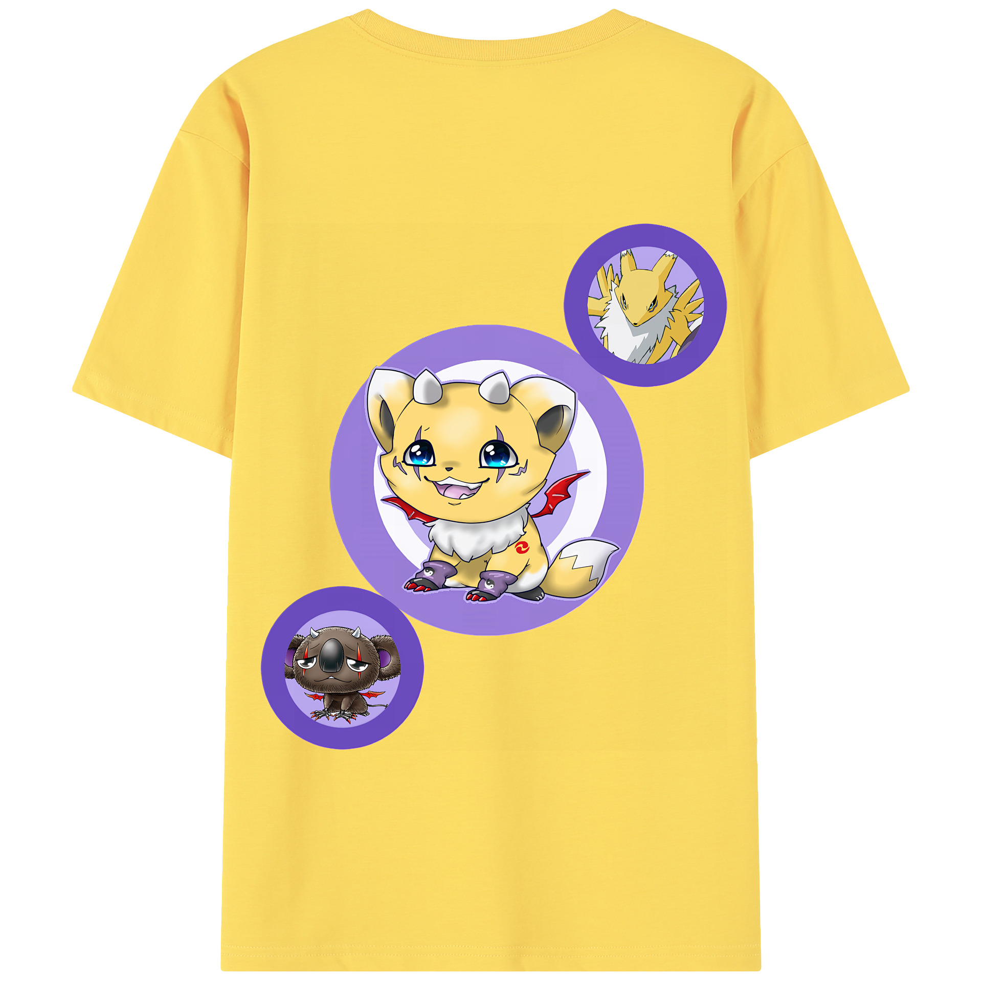 （画像用） Digimon デジタルモンスター/デジモン 綿100％半袖Tシャツ（背面プリント）