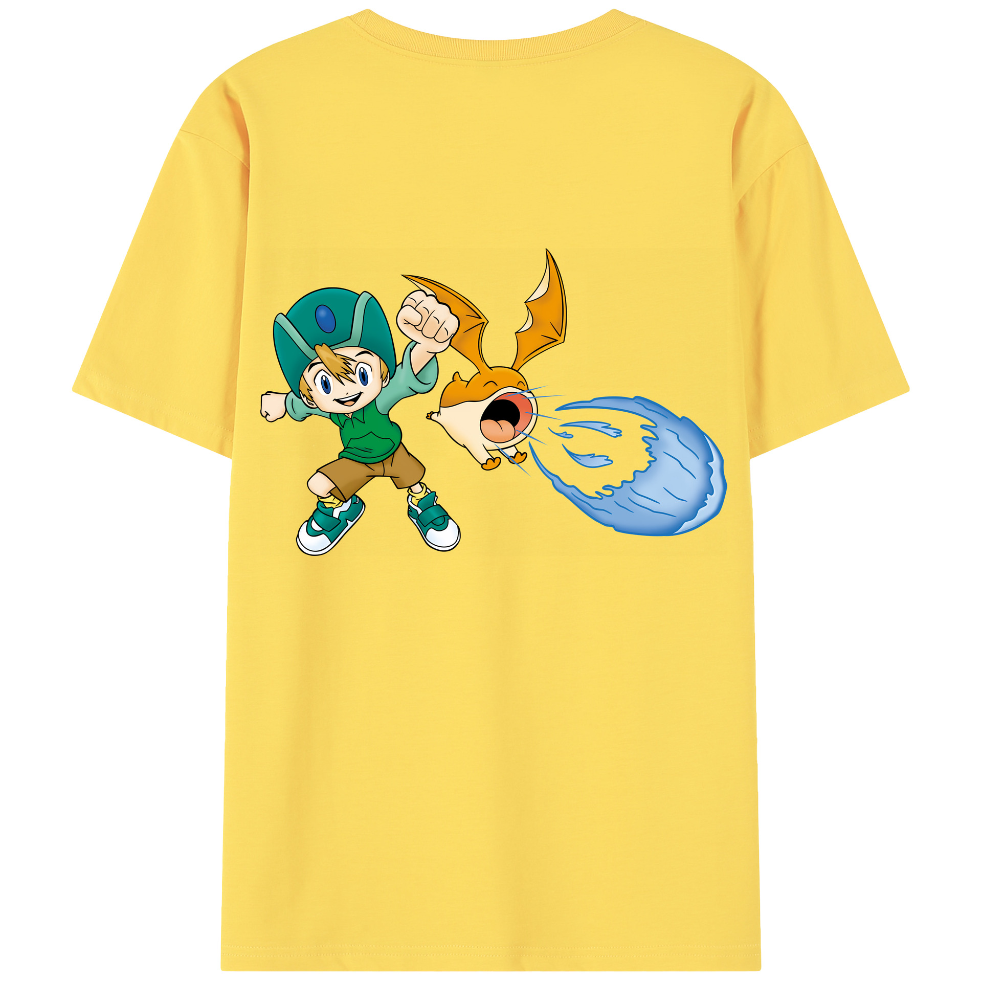 （画像用） Digimon デジタルモンスター/デジモン 綿100％半袖Tシャツ（背面プリント）