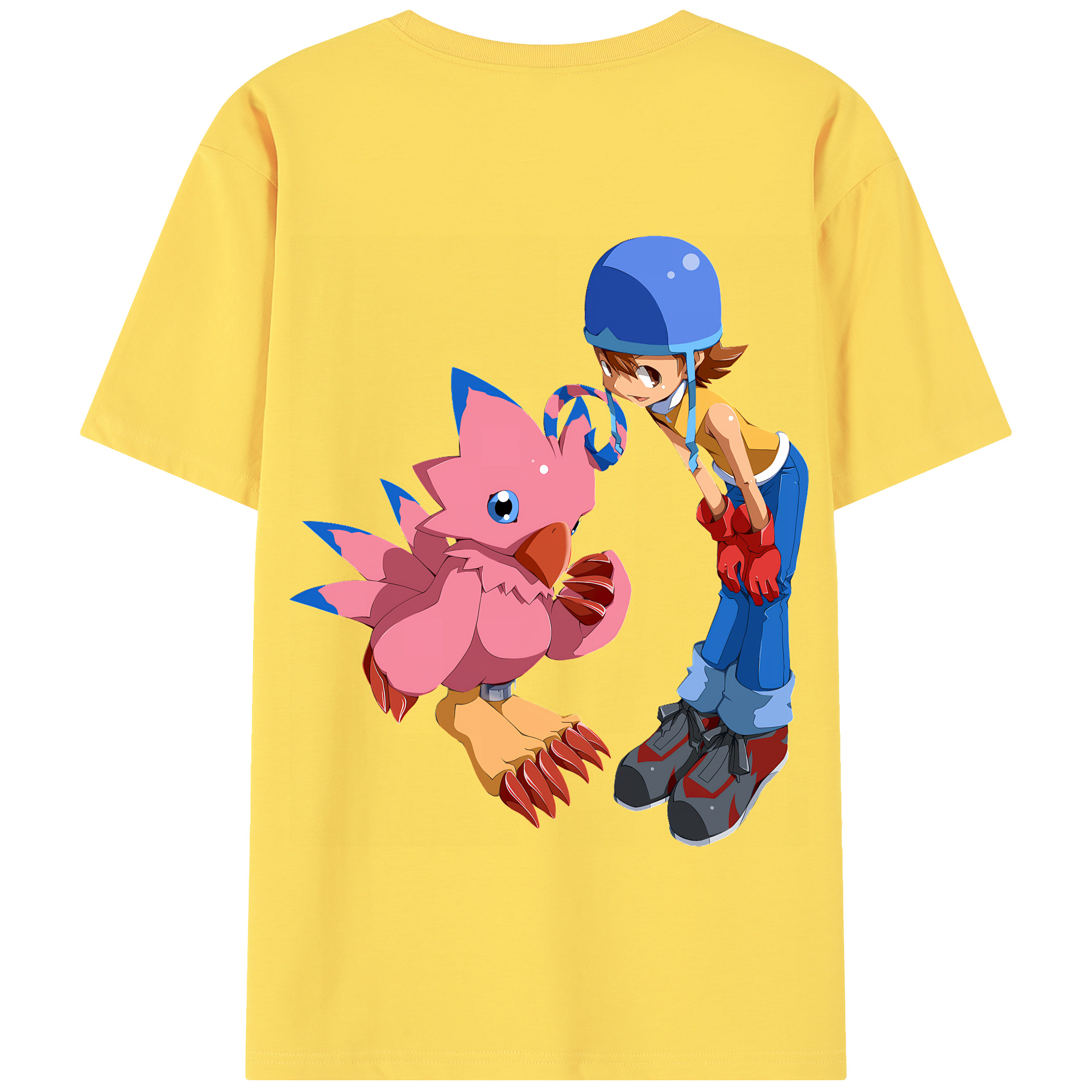 （画像用） Digimon デジタルモンスター/デジモン 綿100％半袖Tシャツ（背面プリント）