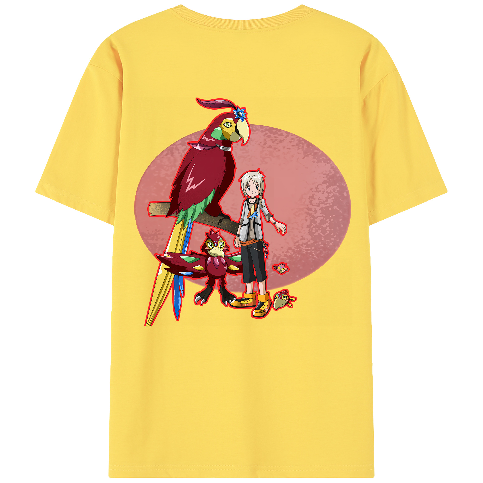 （画像用） Digimon デジタルモンスター/デジモン 綿100％半袖Tシャツ（背面プリント）
