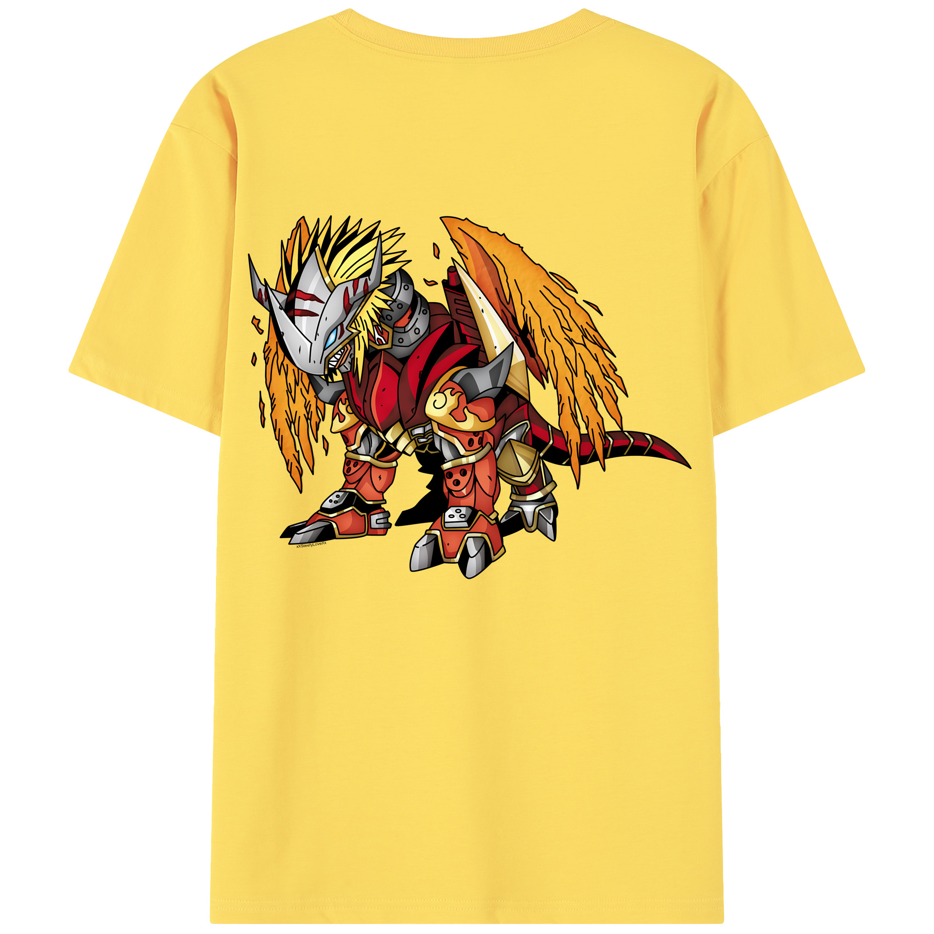 （画像用） Digimon デジタルモンスター/デジモン 綿100％半袖Tシャツ（背面プリント）