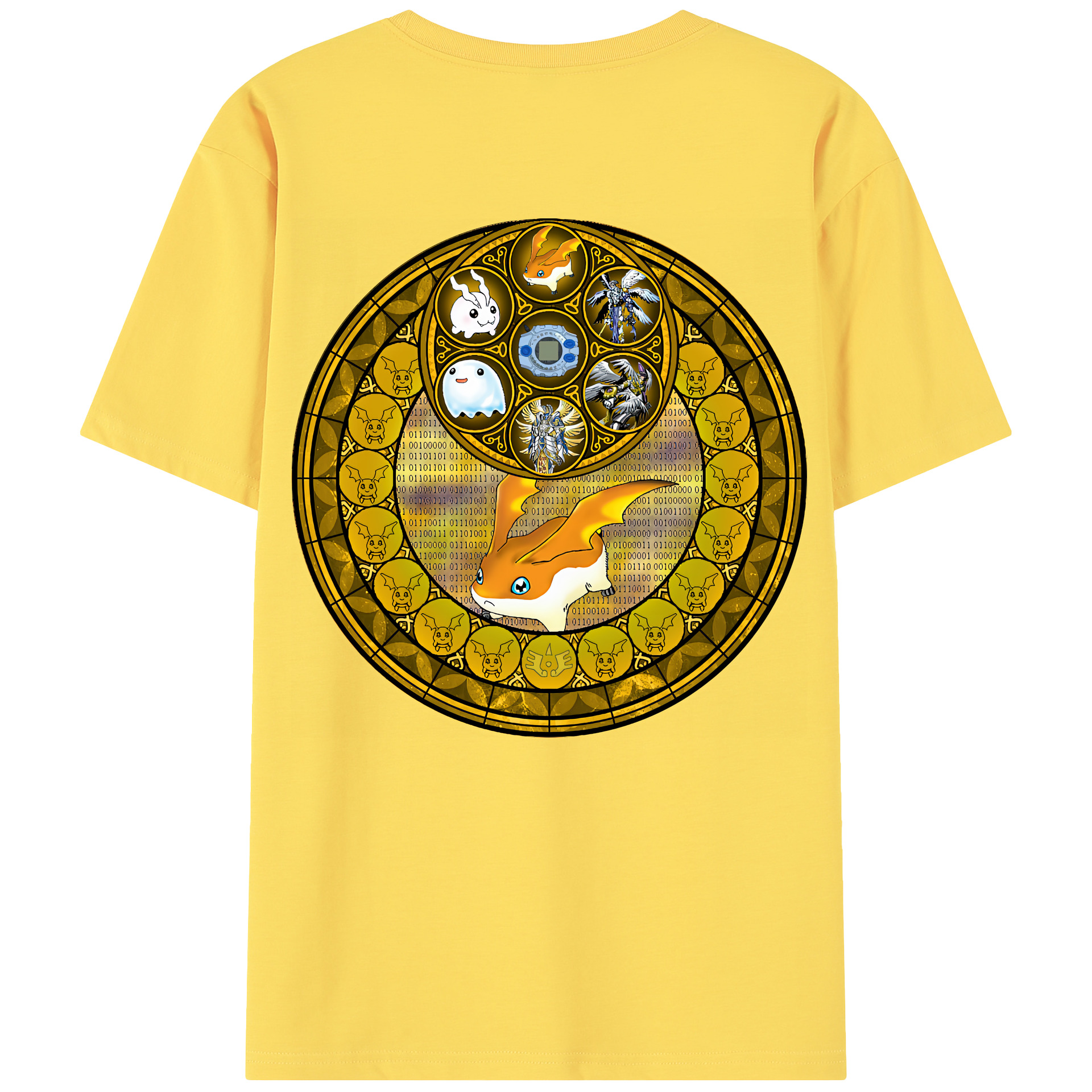（画像用） Digimon デジタルモンスター/デジモン 綿100％半袖Tシャツ（背面プリント）