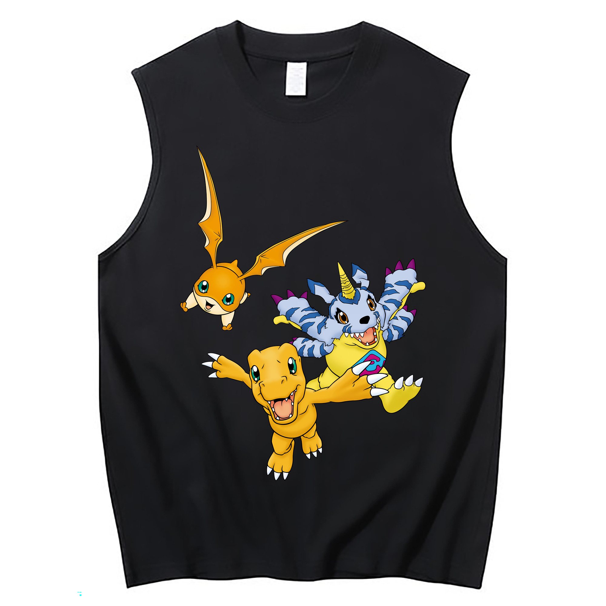 （画像用） Digimon デジタルモンスター/デジモン コットン100％タンクトップ（フロントプリント）