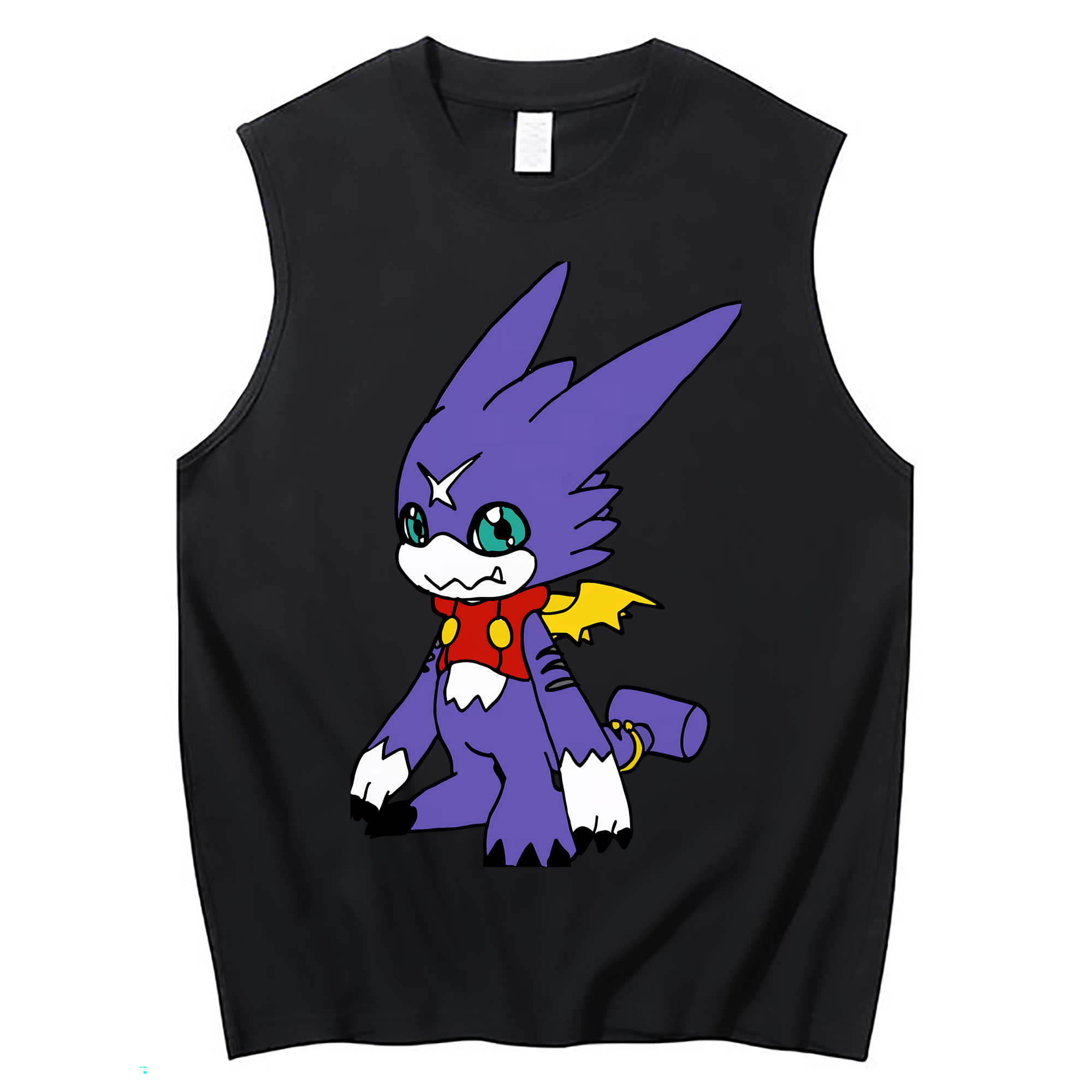 （画像用） Digimon デジタルモンスター/デジモン コットン100％タンクトップ（フロントプリント）