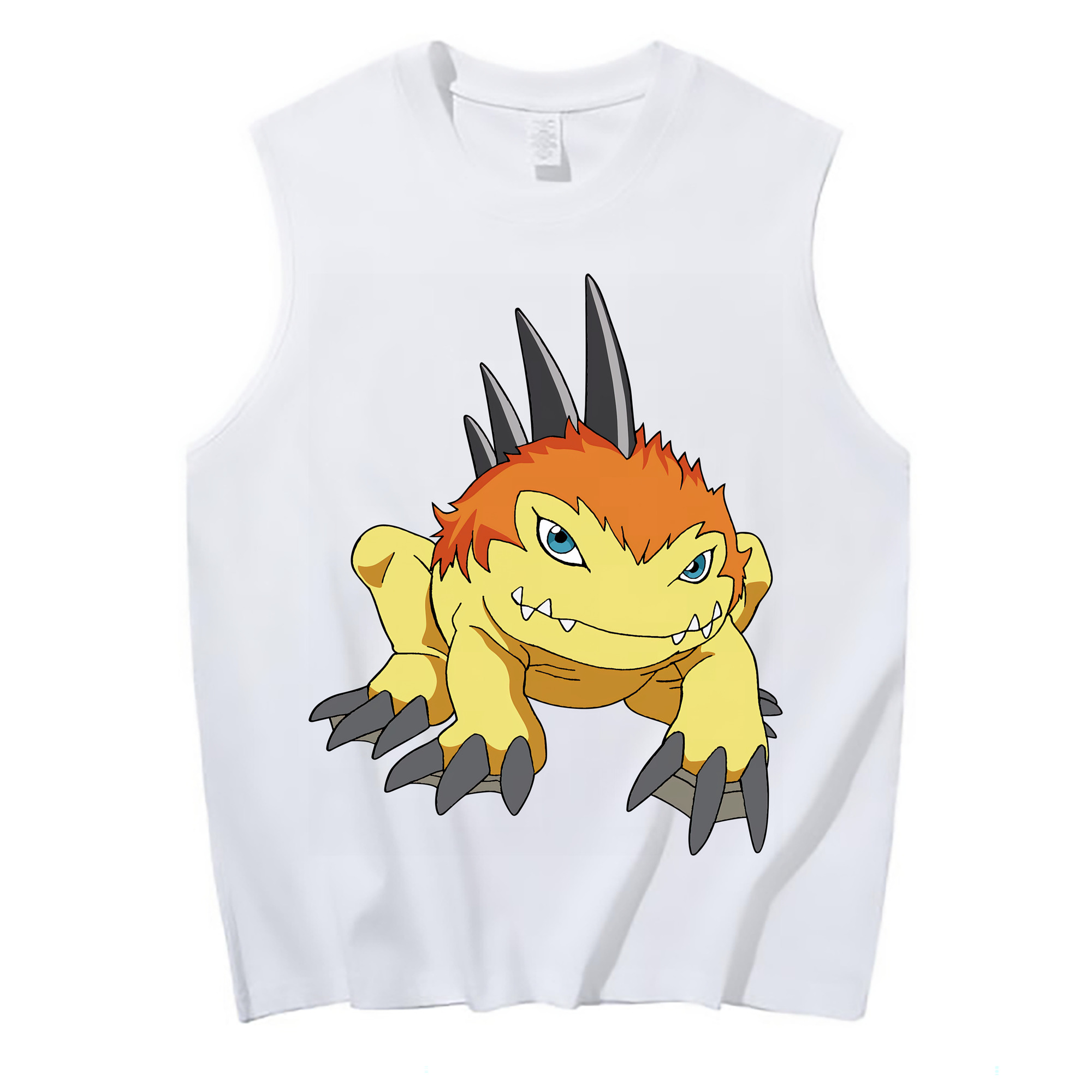 （画像用） Digimon デジタルモンスター/デジモン コットン100％タンクトップ（フロントプリント）
