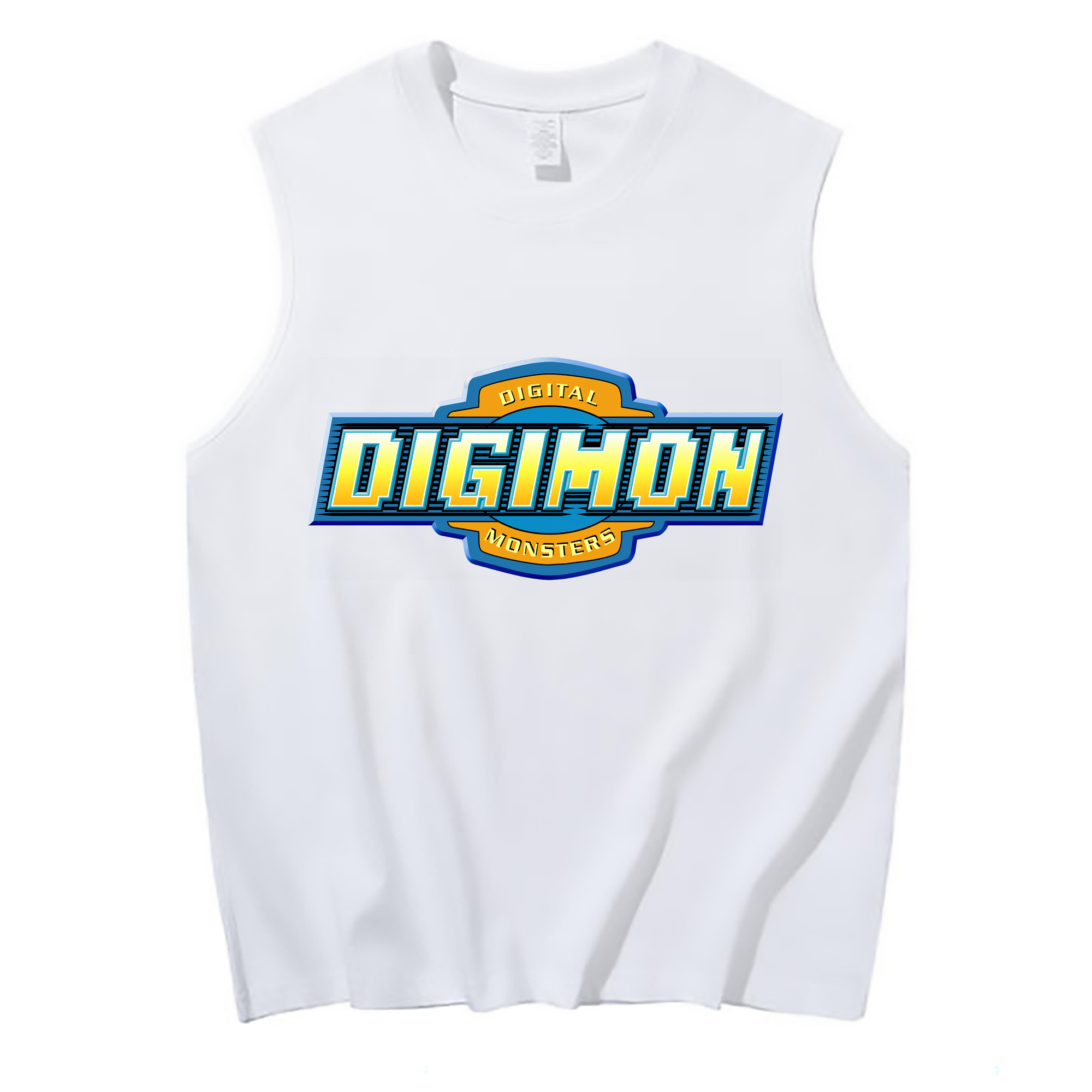 （画像用） Digimon デジタルモンスター/デジモン コットン100％タンクトップ（フロントプリント）