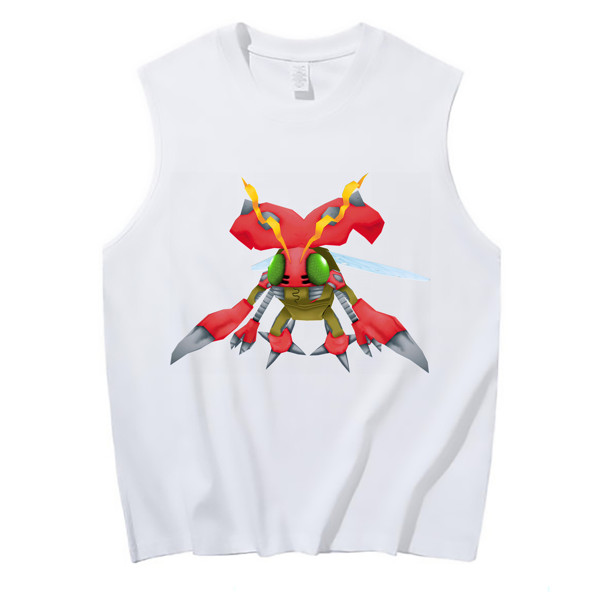 （画像用） Digimon デジタルモンスター/デジモン コットン100％タンクトップ（フロントプリント）