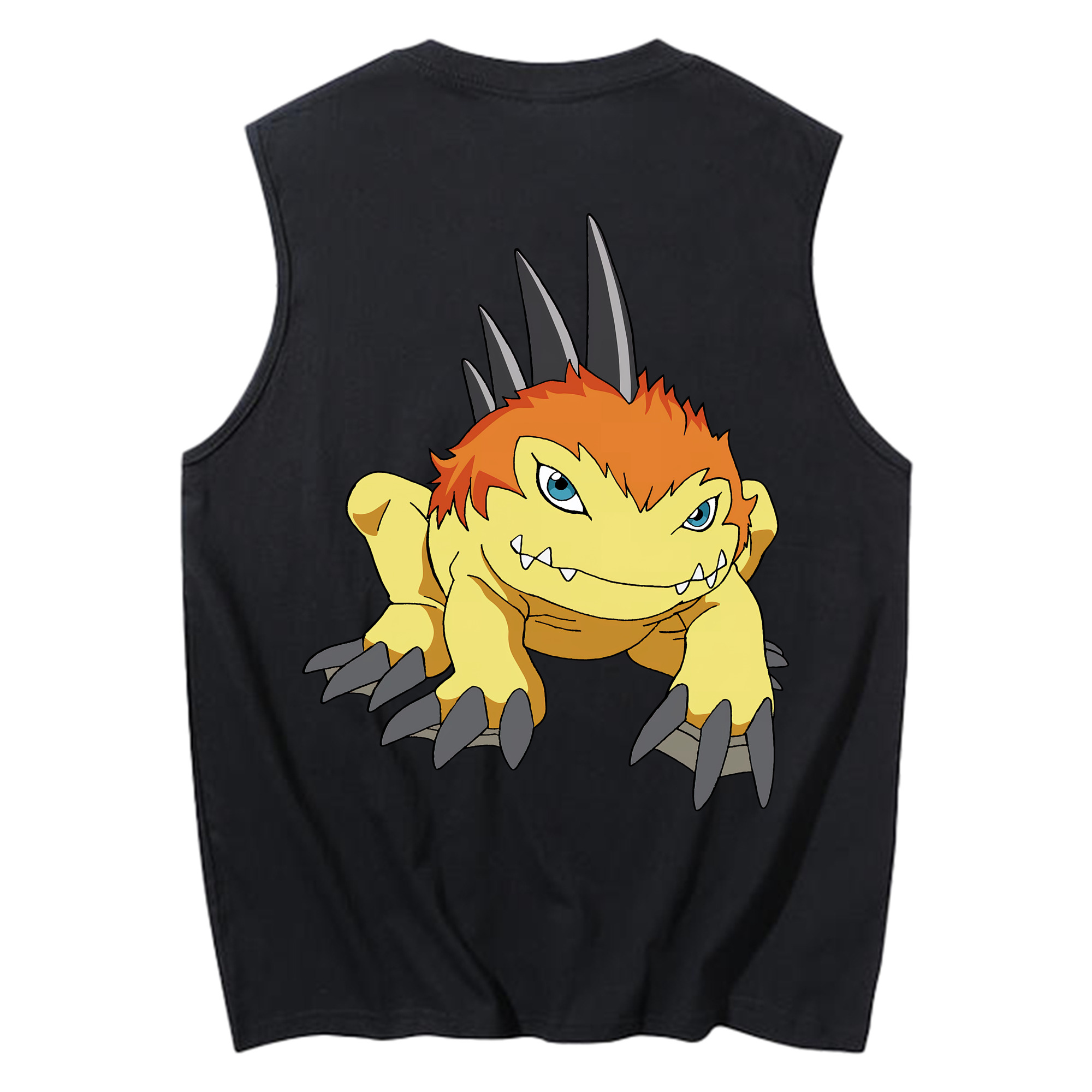 （画像用） Digimon デジタルモンスター/デジモン コットン100％タンクトップ（背面プリント）