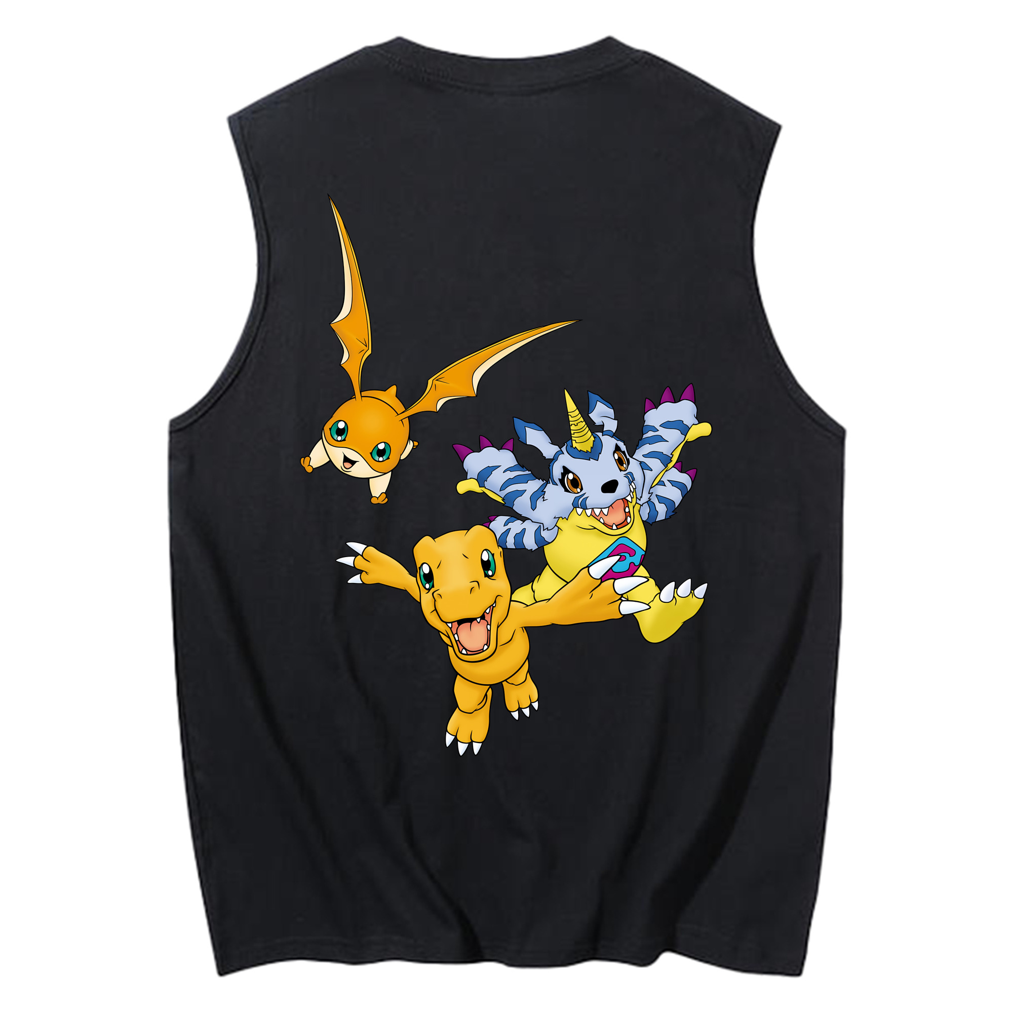 （画像用） Digimon デジタルモンスター/デジモン コットン100％タンクトップ（背面プリント）