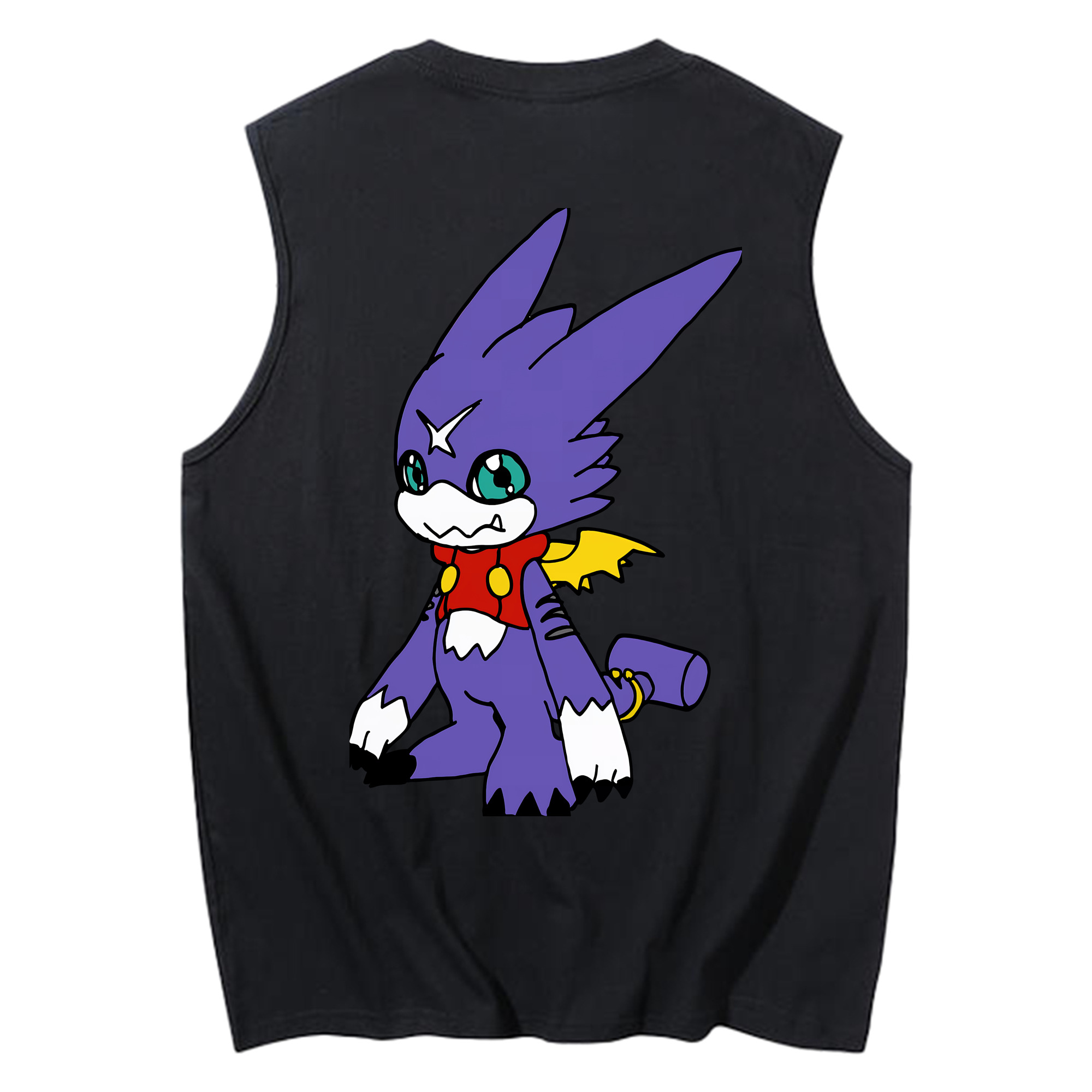 （画像用） Digimon デジタルモンスター/デジモン コットン100％タンクトップ（背面プリント）