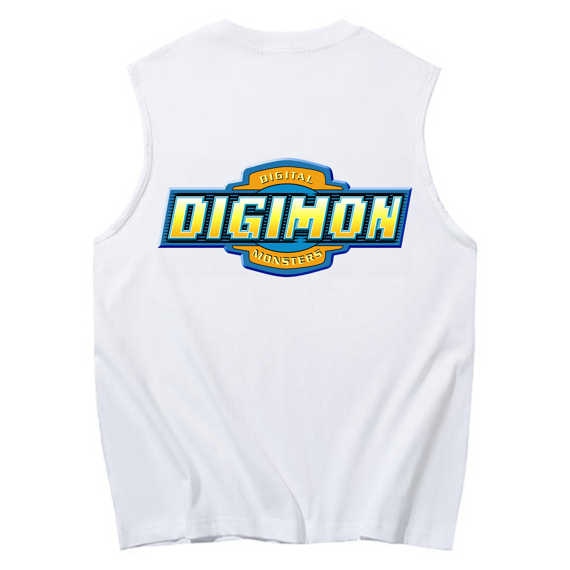 （画像用） Digimon デジタルモンスター/デジモン コットン100％タンクトップ（背面プリント）