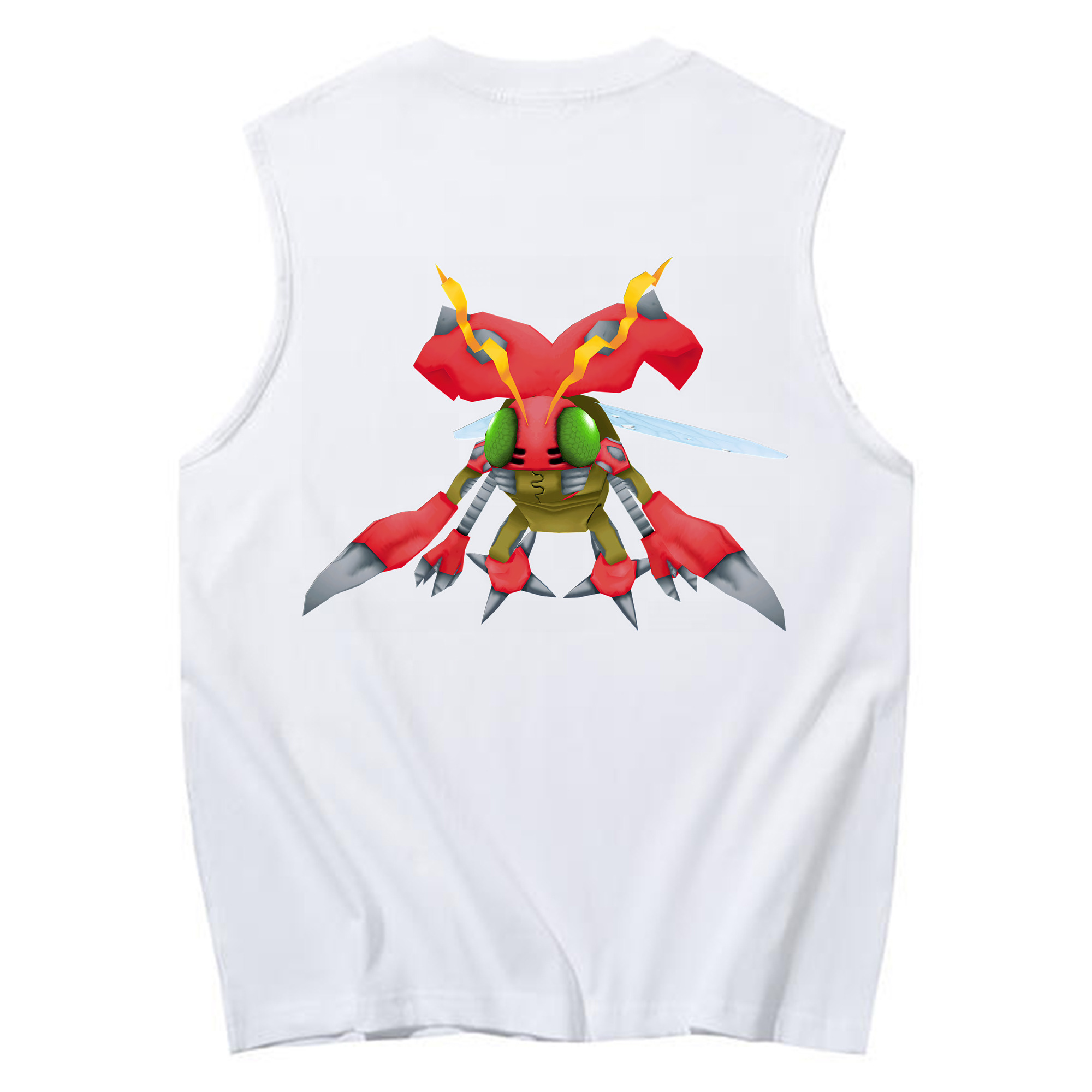 （画像用） Digimon デジタルモンスター/デジモン コットン100％タンクトップ（背面プリント）