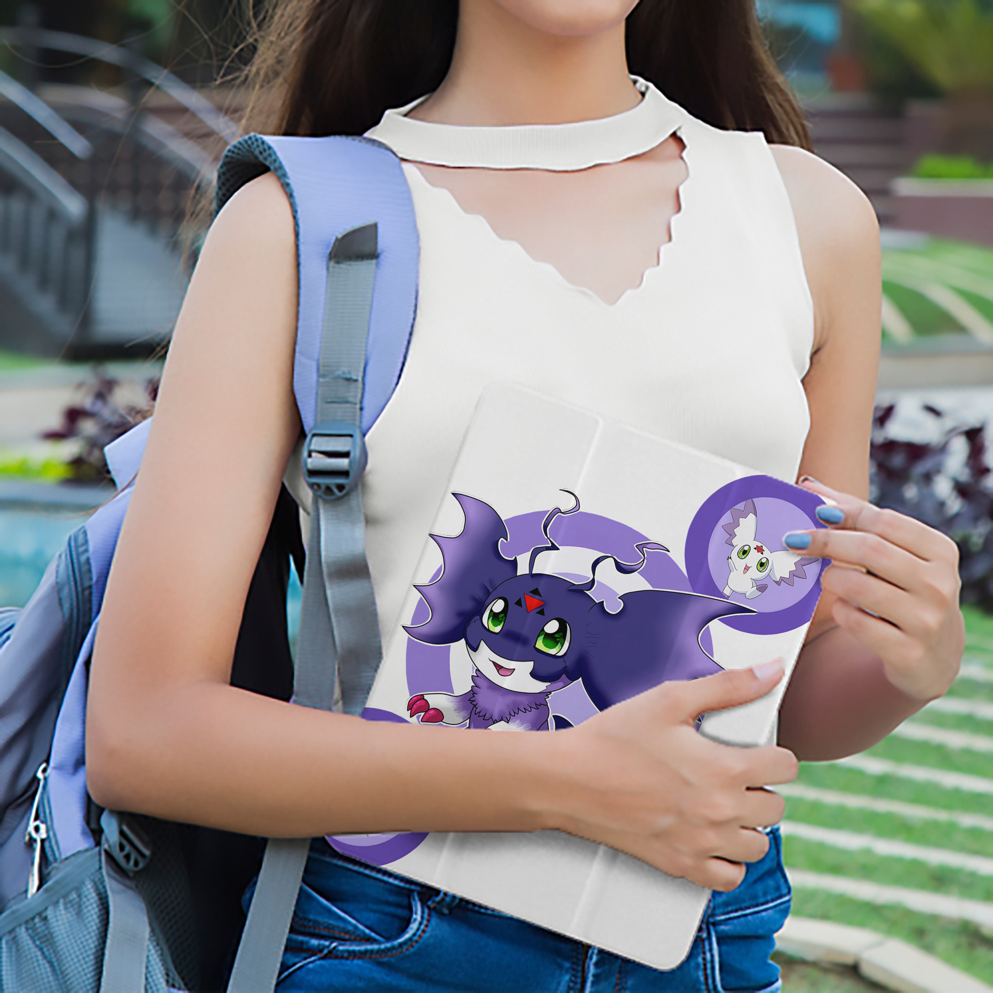 Digimon デジタルモンスター/デジモン IPad ケース ペン収納付き 三つ折りスタンド PUレザー×シリコン 対応機種9.5/10.5/10.9インチ