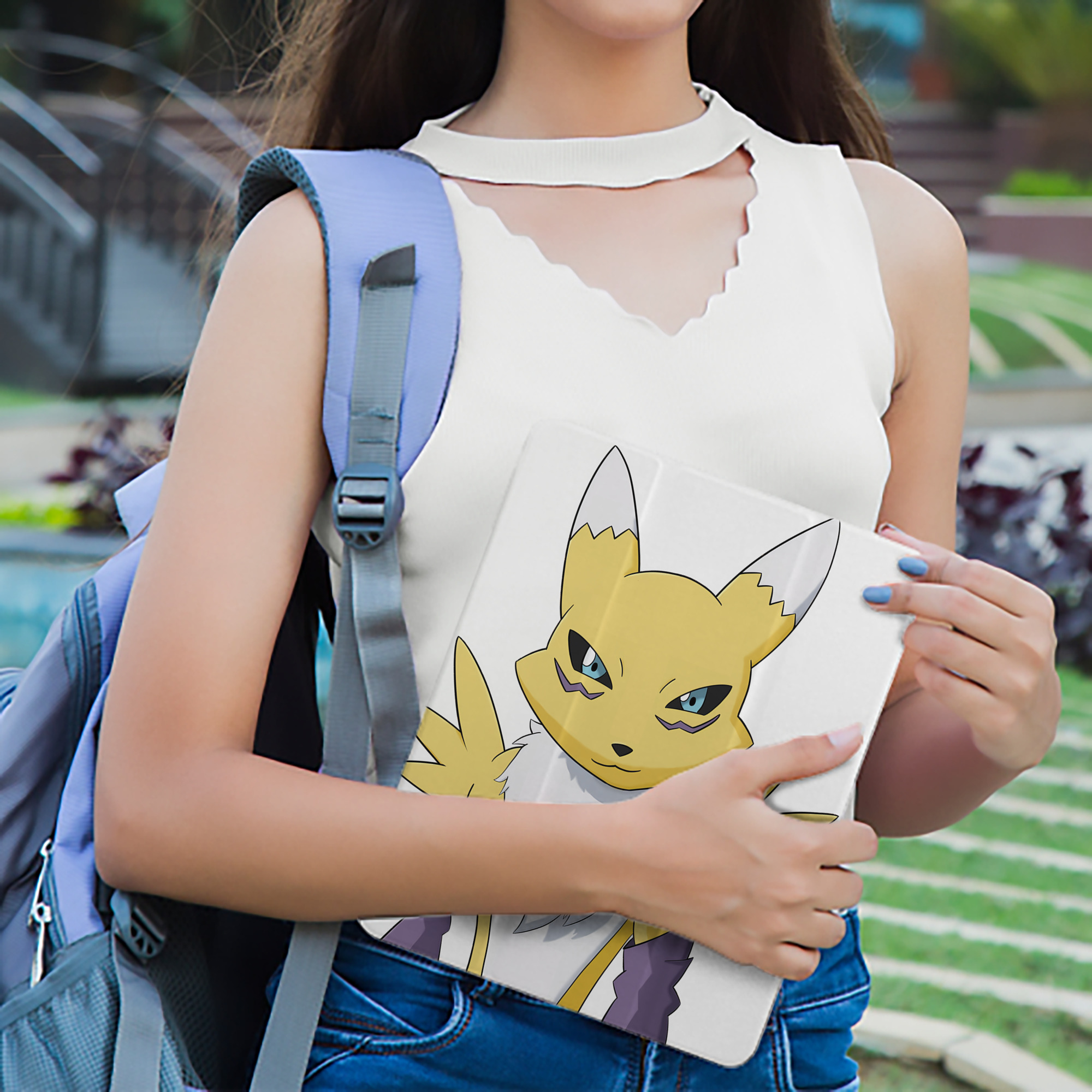 Digimon デジタルモンスター/デジモン IPad ケース ペン収納付き 三つ折りスタンド PUレザー×シリコン 対応機種9.5/10.5/10.9インチ