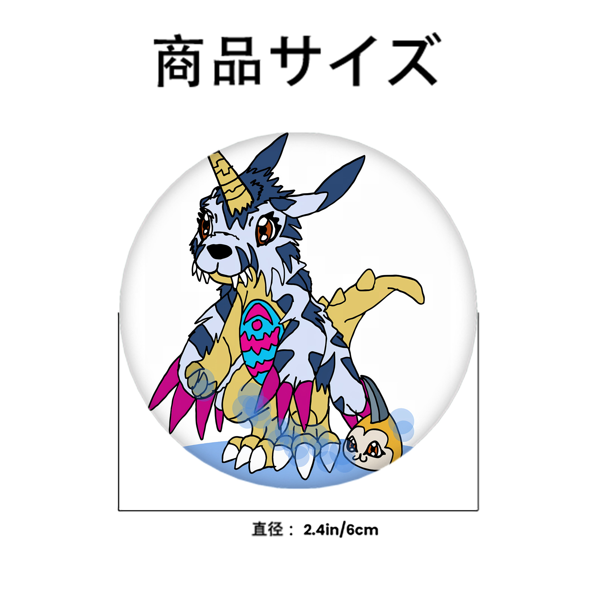 Digimon デジタルモンスター/デジモン 6cm 缶バッジ 複数セット