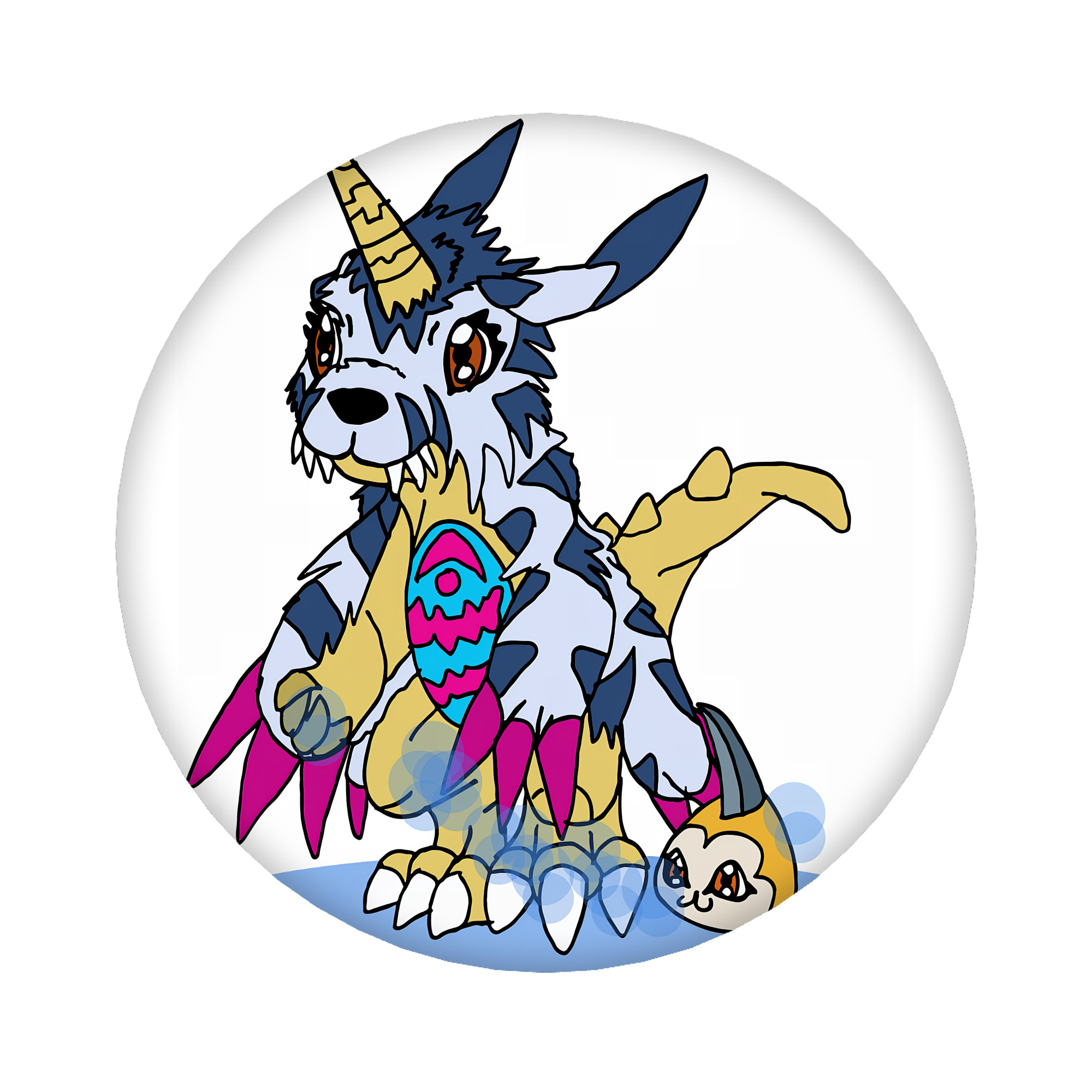 （画像用） Digimon デジタルモンスター/デジモン 6cm 缶バッジ 複数セット
