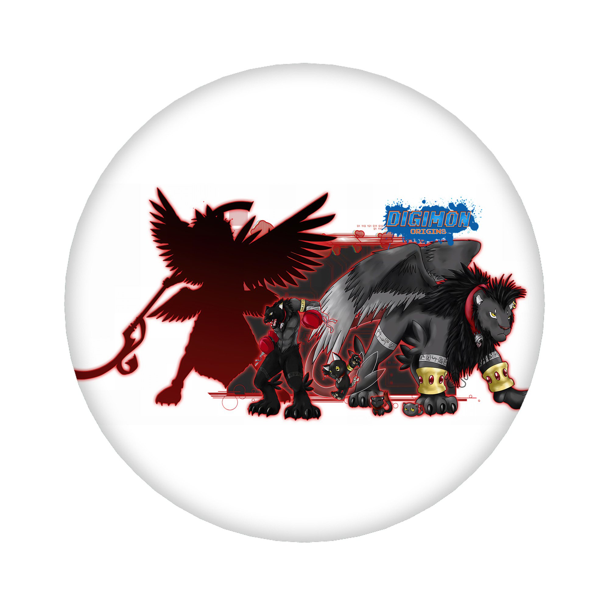 （画像用） Digimon デジタルモンスター/デジモン 6cm 缶バッジ 複数セット