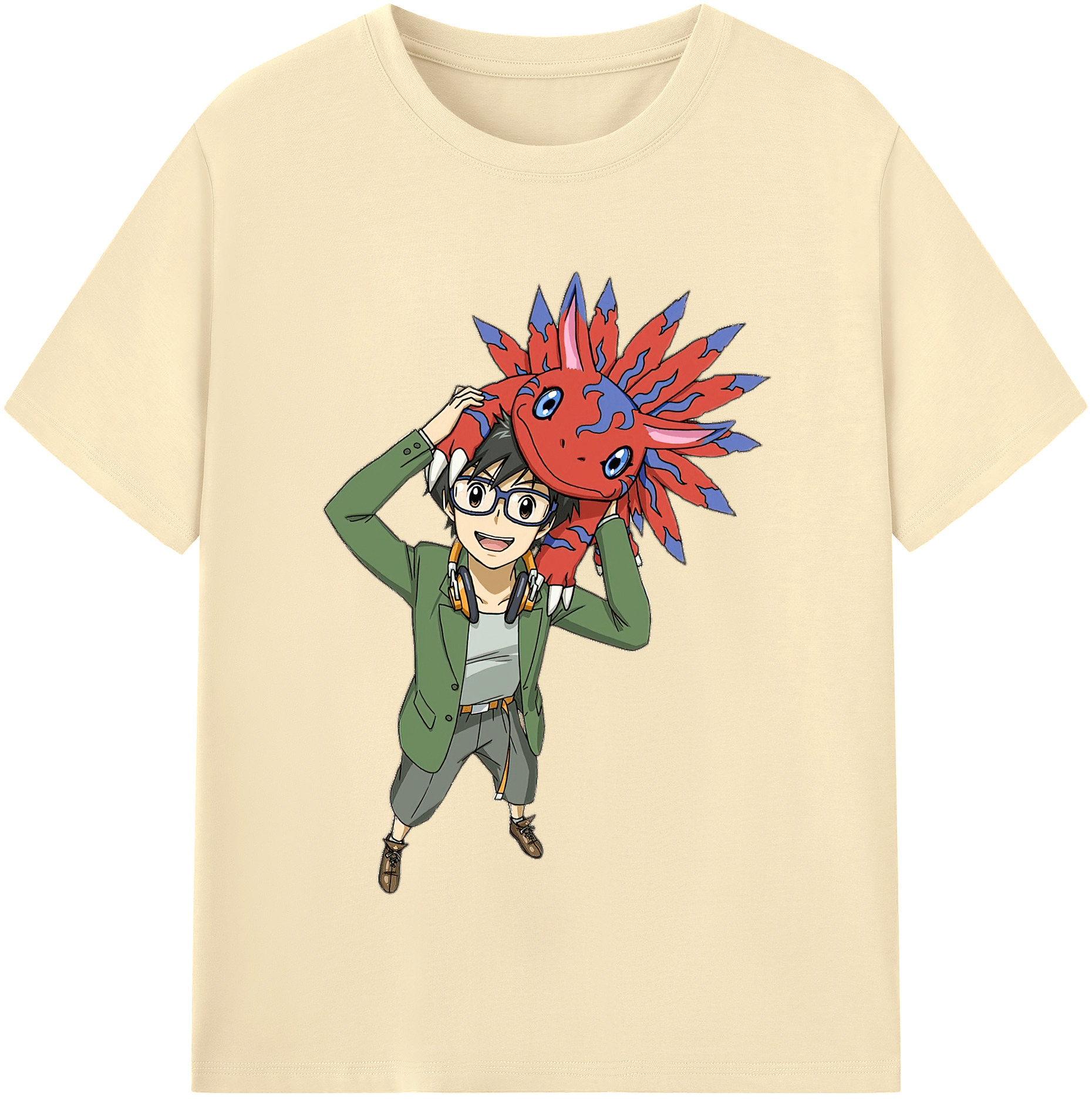 （画像用） Digimon デジタルモンスター/デジモン 綿100％半袖Tシャツ（フロントプリント）