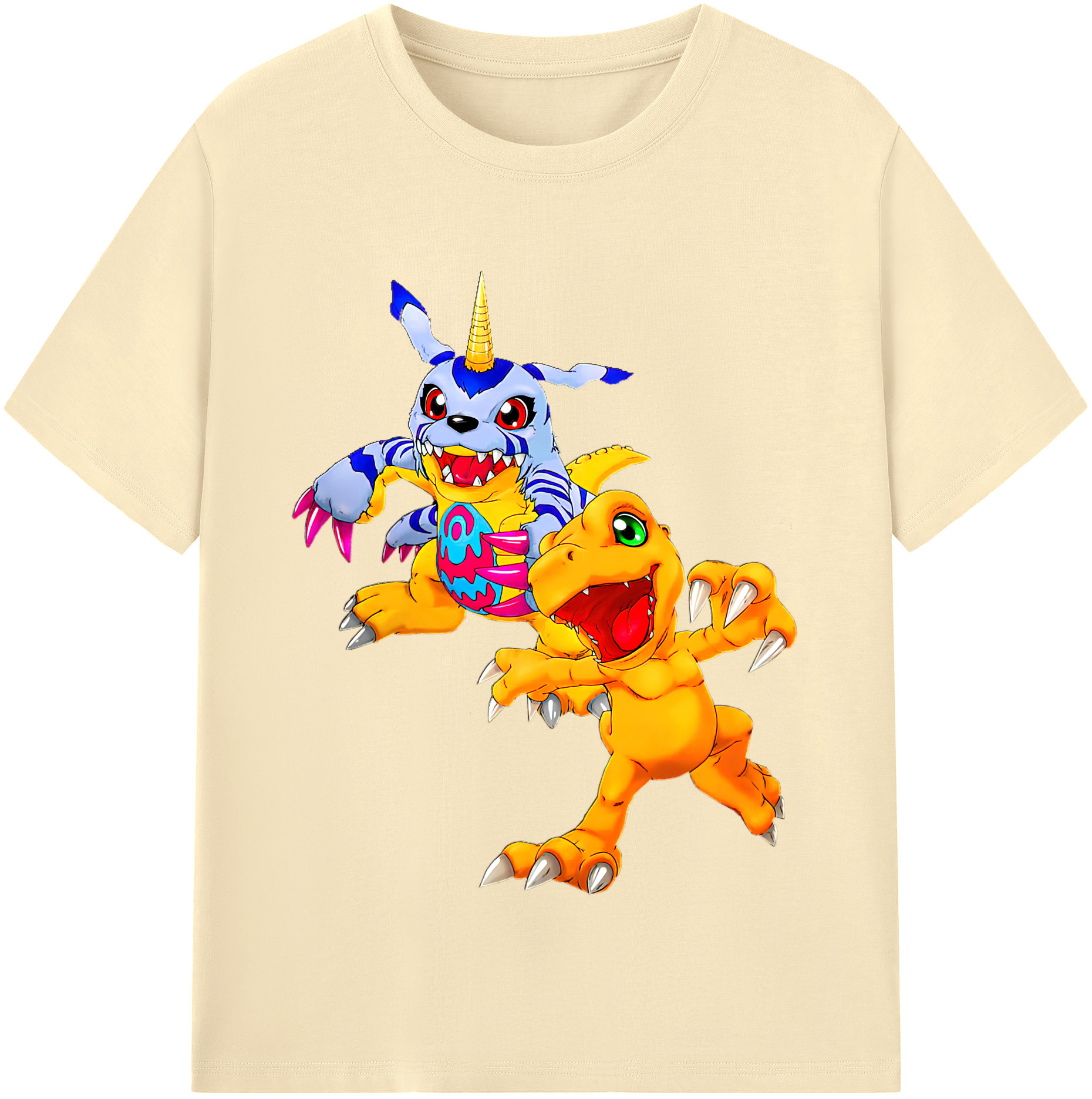 （画像用） Digimon デジタルモンスター/デジモン 綿100％半袖Tシャツ（フロントプリント）