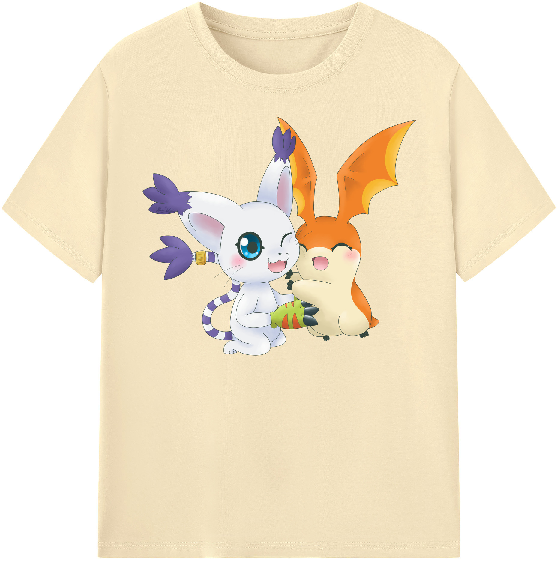 （画像用） Digimon デジタルモンスター/デジモン 綿100％半袖Tシャツ（フロントプリント）