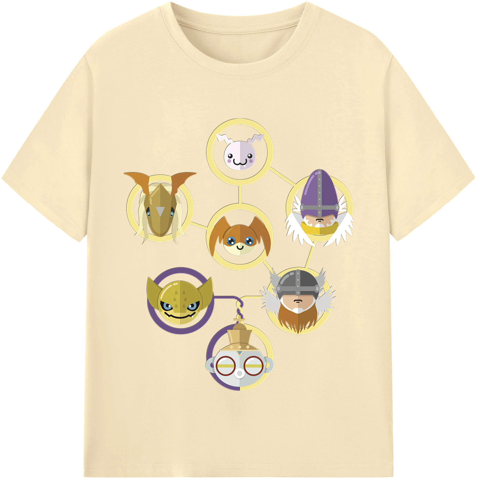 （画像用） Digimon デジタルモンスター/デジモン 綿100％半袖Tシャツ（フロントプリント）