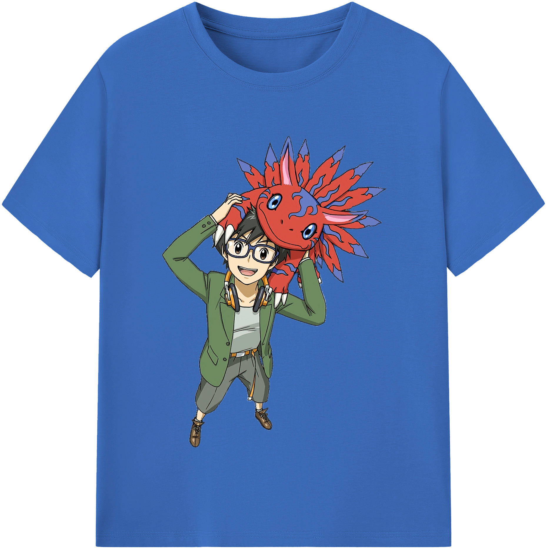 （画像用） Digimon デジタルモンスター/デジモン 綿100％半袖Tシャツ（フロントプリント）