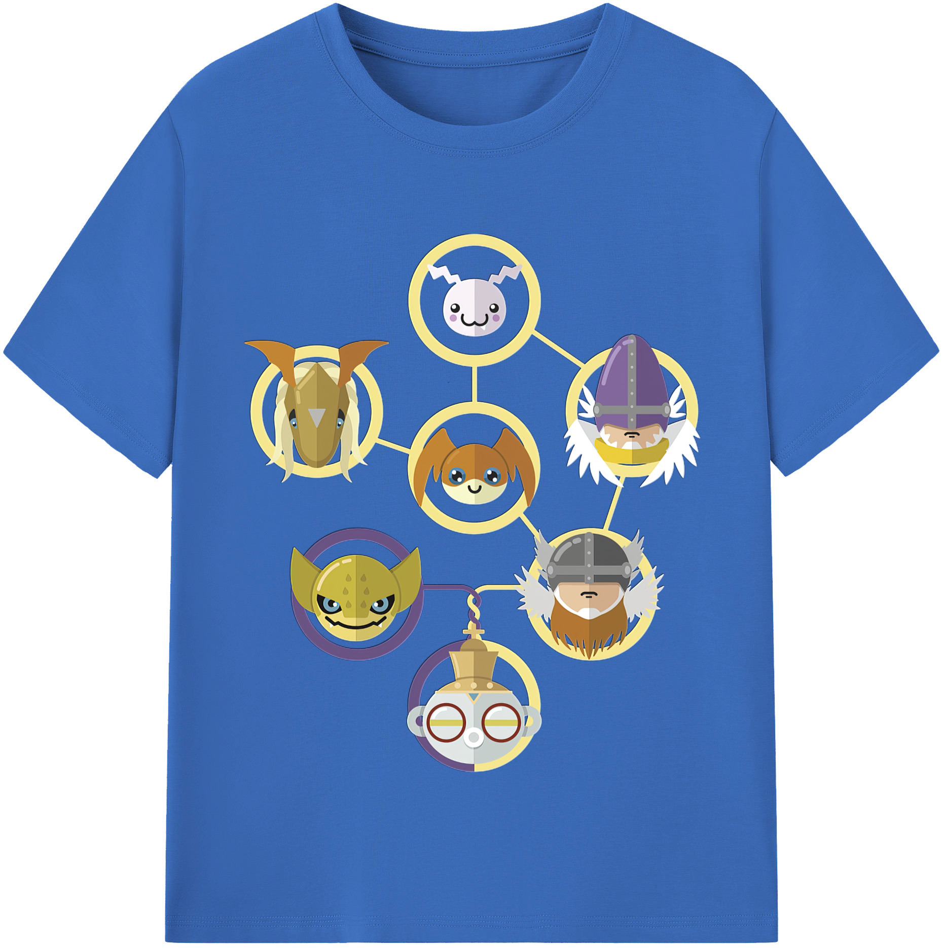 （画像用） Digimon デジタルモンスター/デジモン 綿100％半袖Tシャツ（フロントプリント）