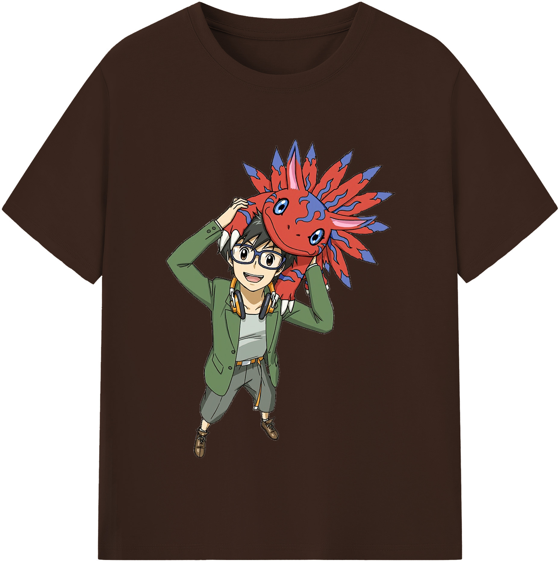 （画像用） Digimon デジタルモンスター/デジモン 綿100％半袖Tシャツ（フロントプリント）