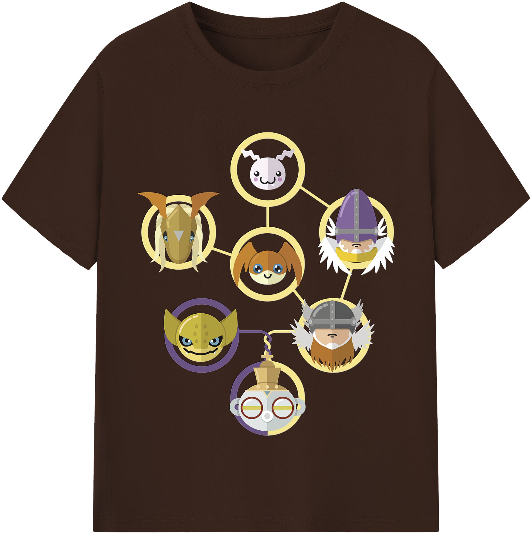 （画像用） Digimon デジタルモンスター/デジモン 綿100％半袖Tシャツ（フロントプリント）