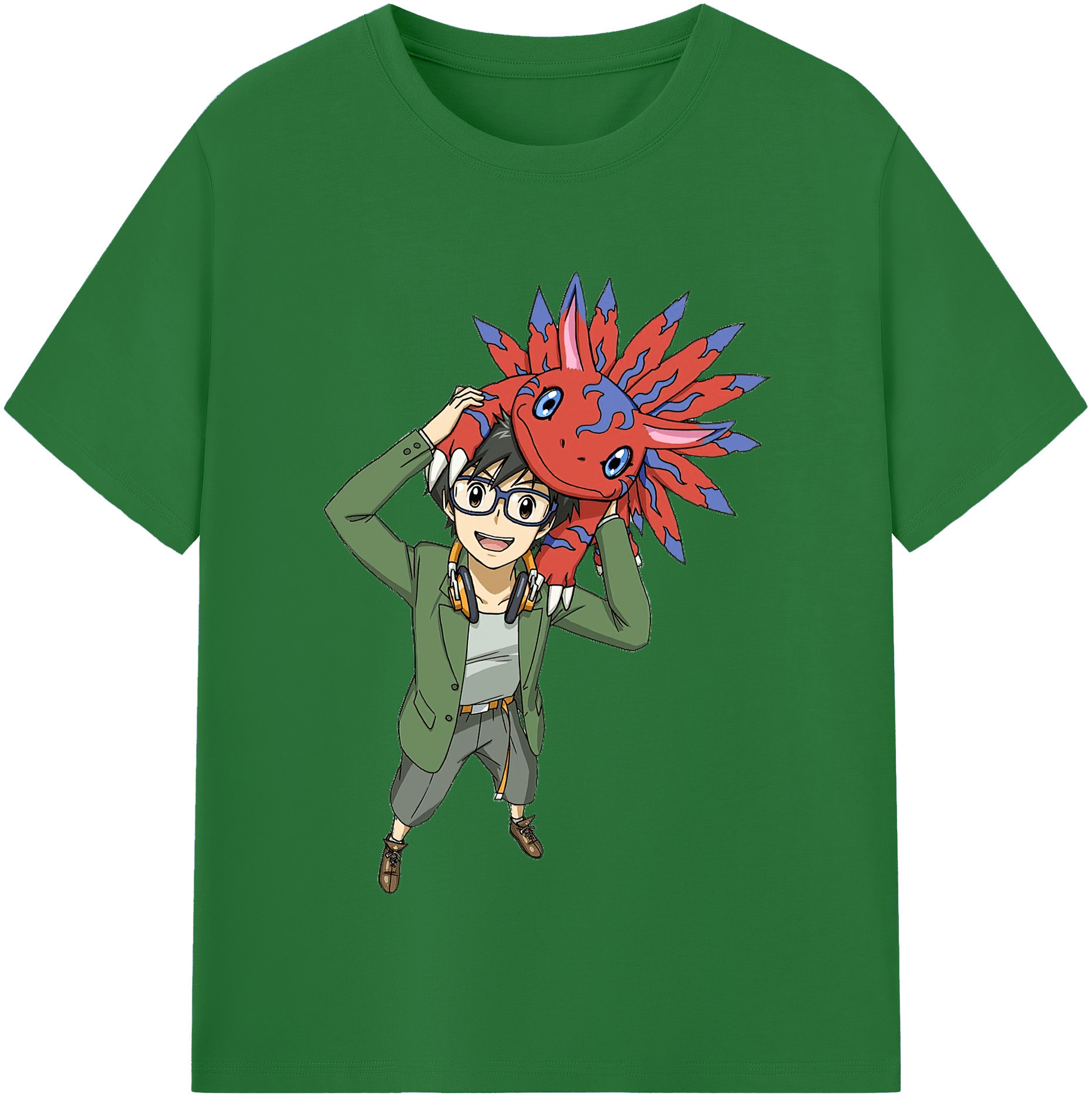 （画像用） Digimon デジタルモンスター/デジモン 綿100％半袖Tシャツ（フロントプリント）