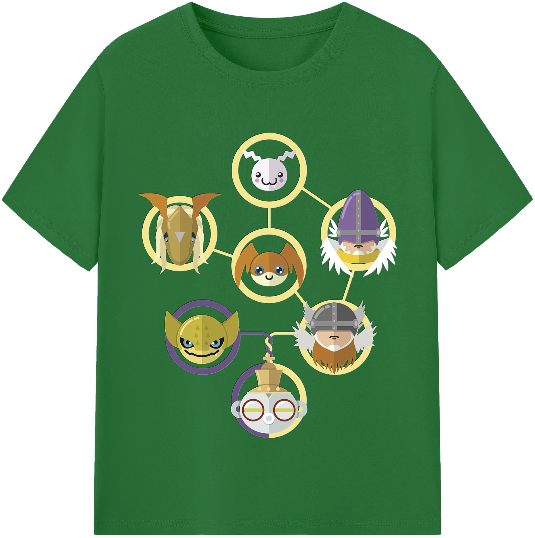 （画像用） Digimon デジタルモンスター/デジモン 綿100％半袖Tシャツ（フロントプリント）