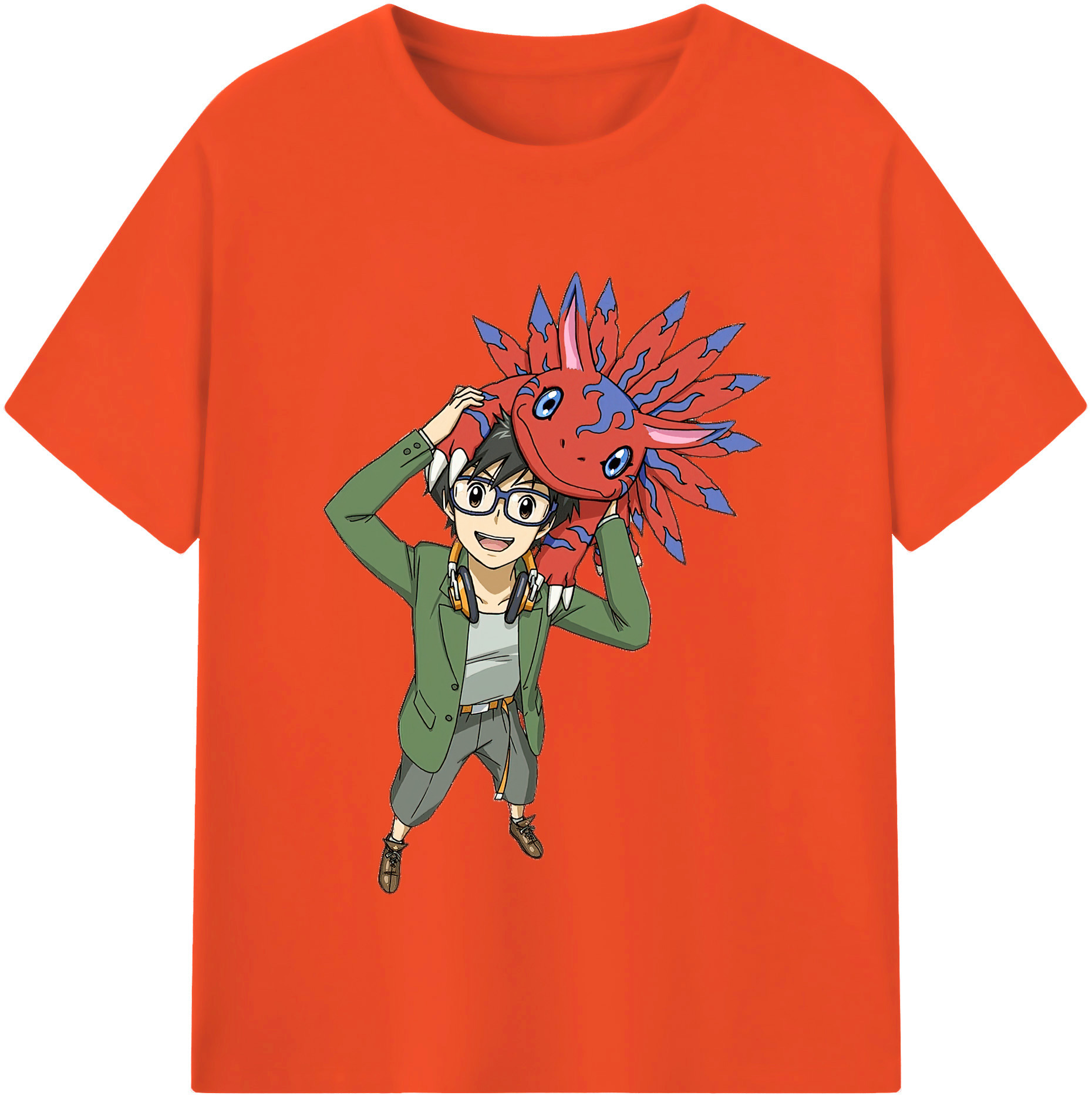 （画像用） Digimon デジタルモンスター/デジモン 綿100％半袖Tシャツ（フロントプリント）