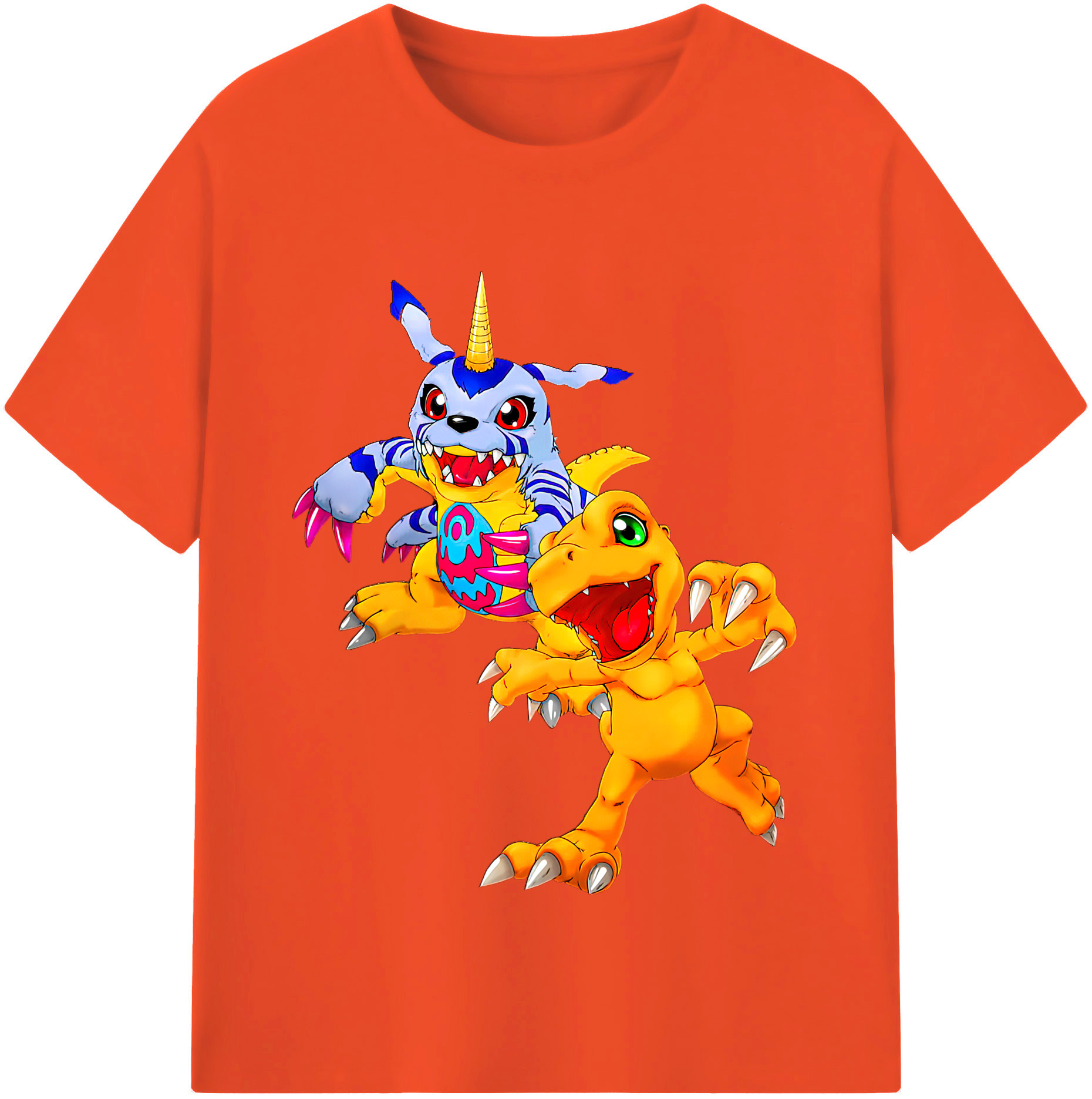 （画像用） Digimon デジタルモンスター/デジモン 綿100％半袖Tシャツ（フロントプリント）