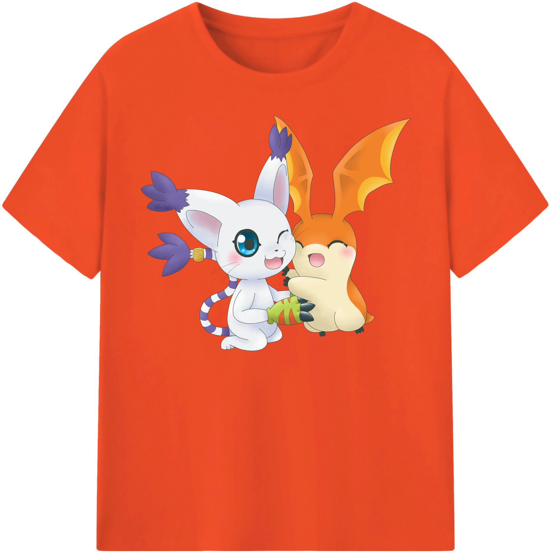 （画像用） Digimon デジタルモンスター/デジモン 綿100％半袖Tシャツ（フロントプリント）