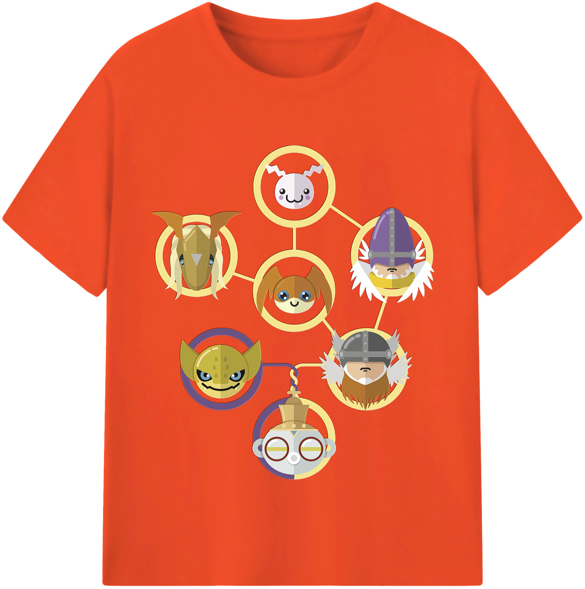 （画像用） Digimon デジタルモンスター/デジモン 綿100％半袖Tシャツ（フロントプリント）