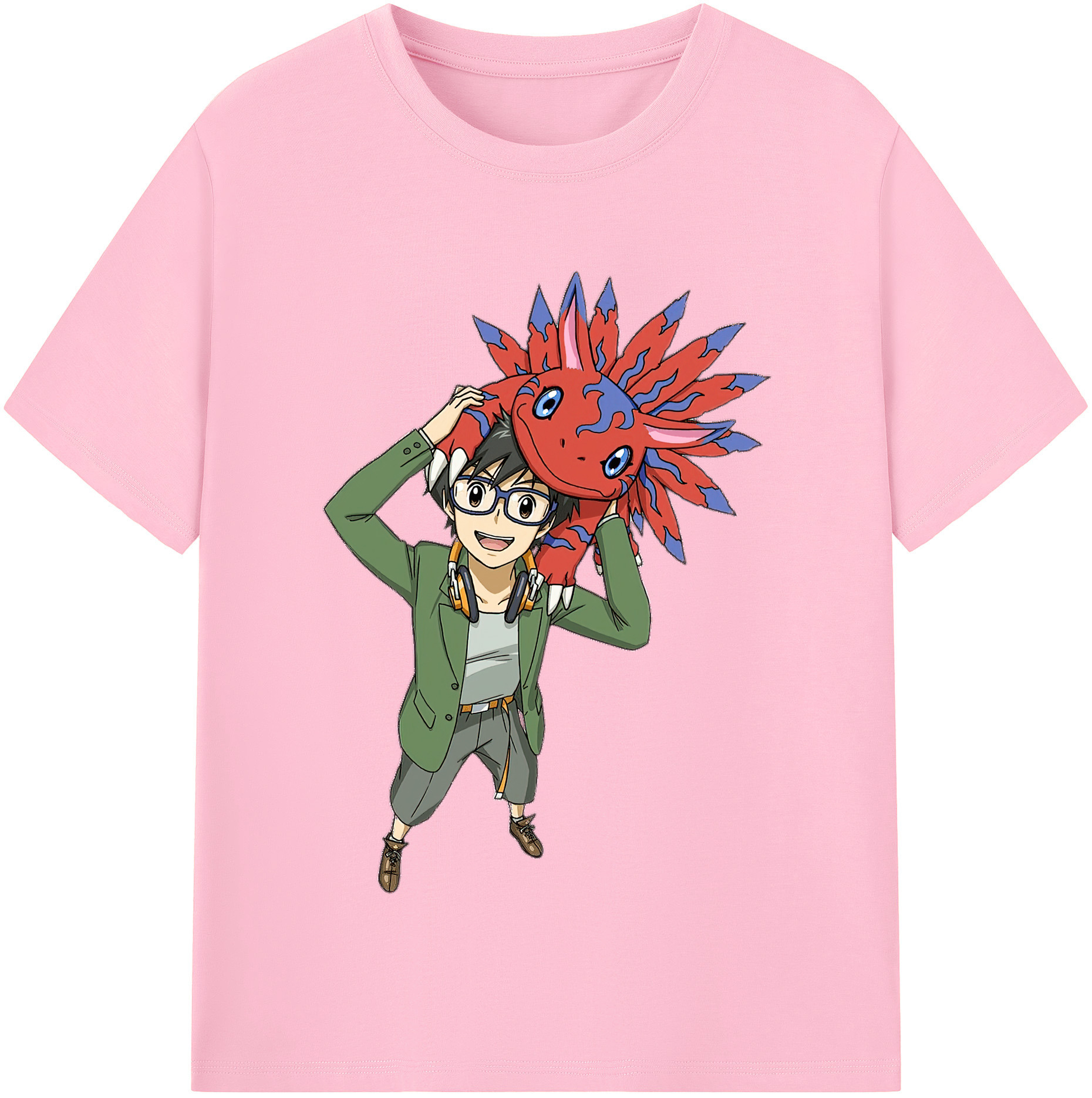 （画像用） Digimon デジタルモンスター/デジモン 綿100％半袖Tシャツ（フロントプリント）