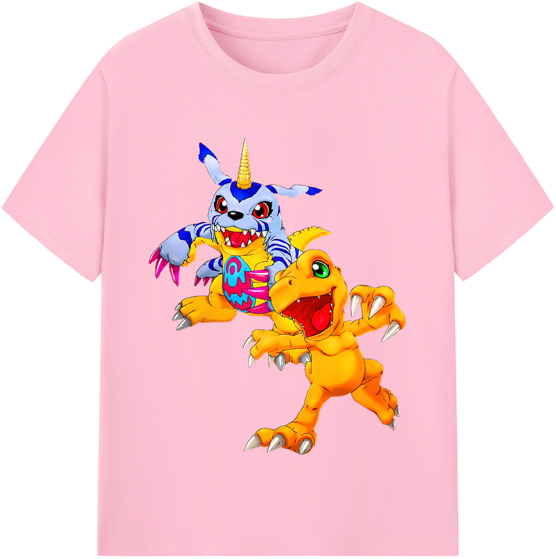 （画像用） Digimon デジタルモンスター/デジモン 綿100％半袖Tシャツ（フロントプリント）