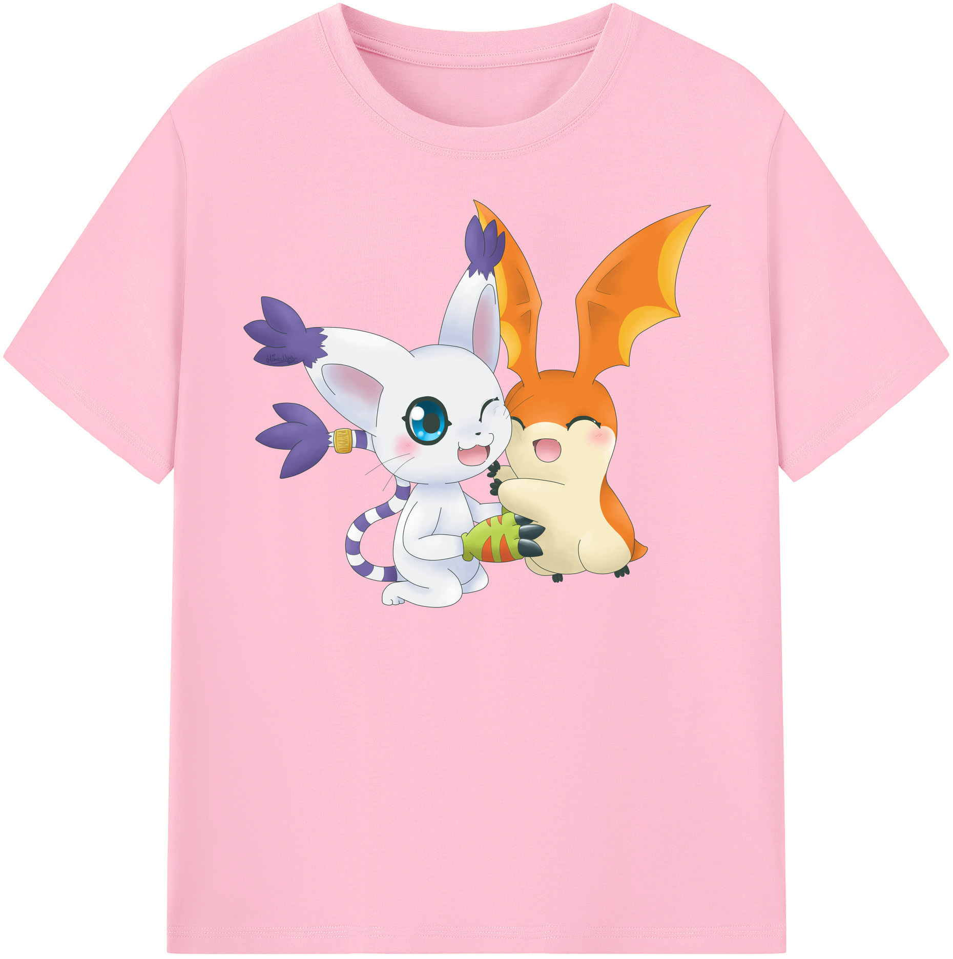 （画像用） Digimon デジタルモンスター/デジモン 綿100％半袖Tシャツ（フロントプリント）