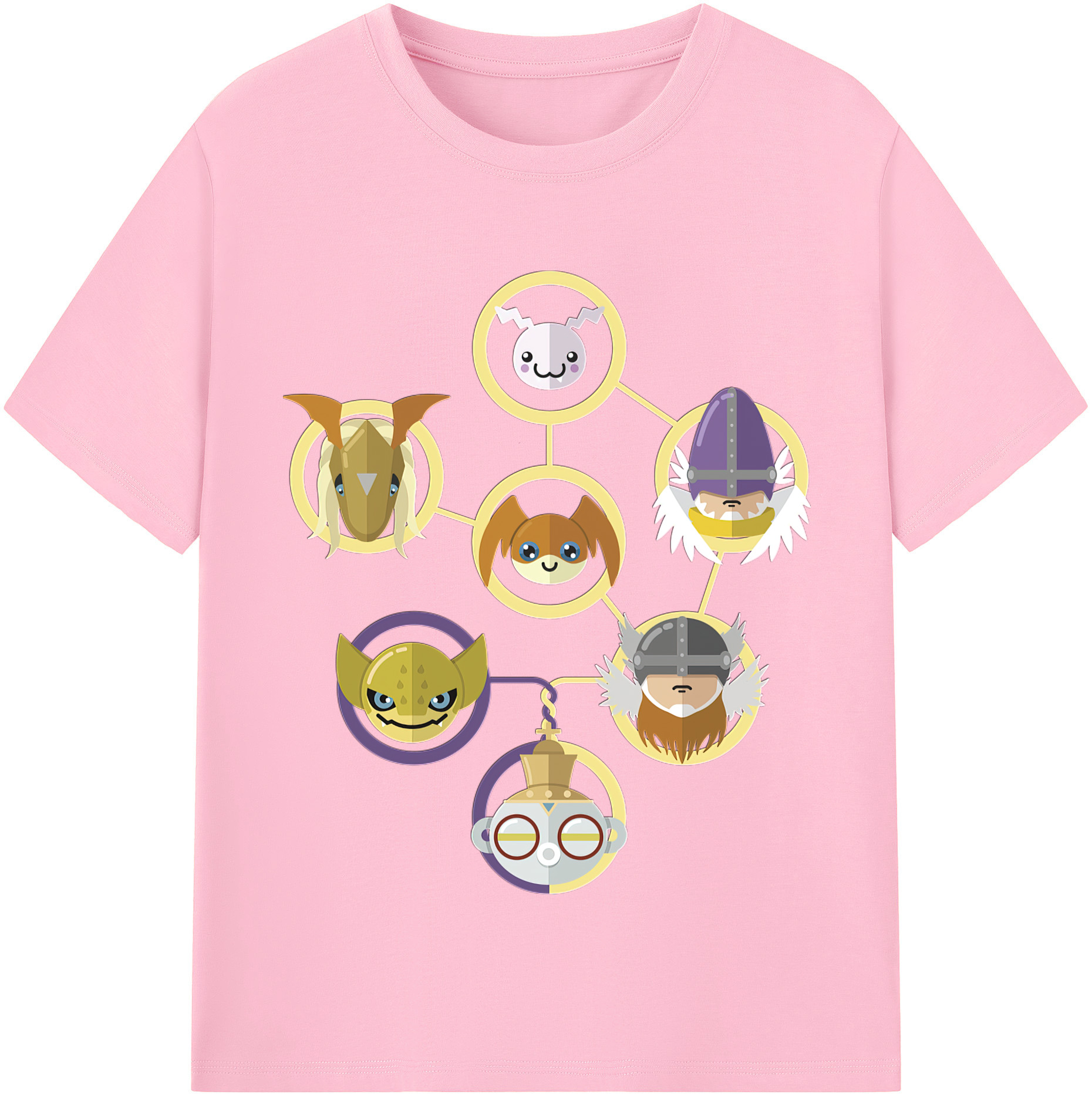 （画像用） Digimon デジタルモンスター/デジモン 綿100％半袖Tシャツ（フロントプリント）