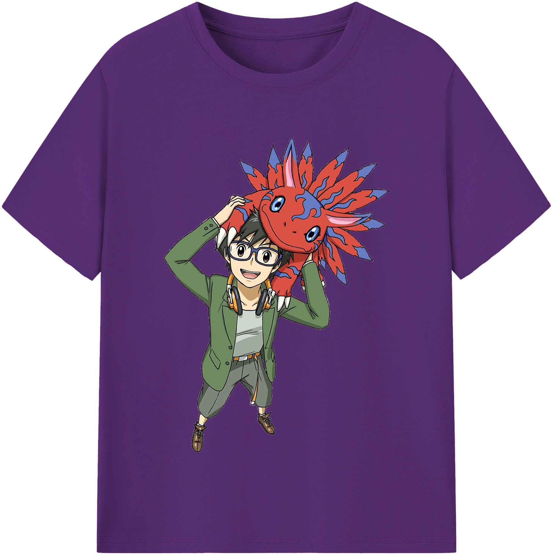 （画像用） Digimon デジタルモンスター/デジモン 綿100％半袖Tシャツ（フロントプリント）