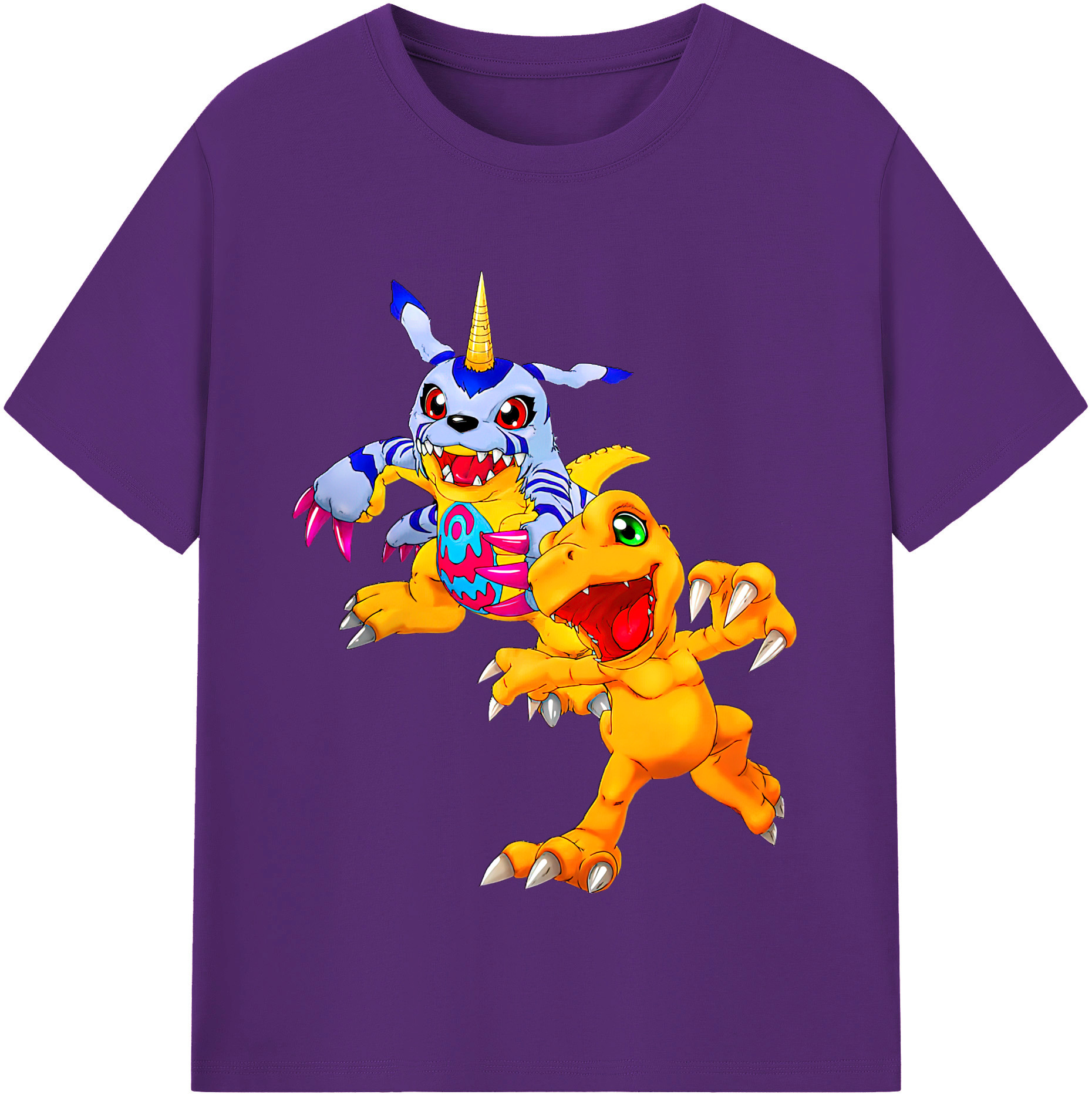 （画像用） Digimon デジタルモンスター/デジモン 綿100％半袖Tシャツ（フロントプリント）