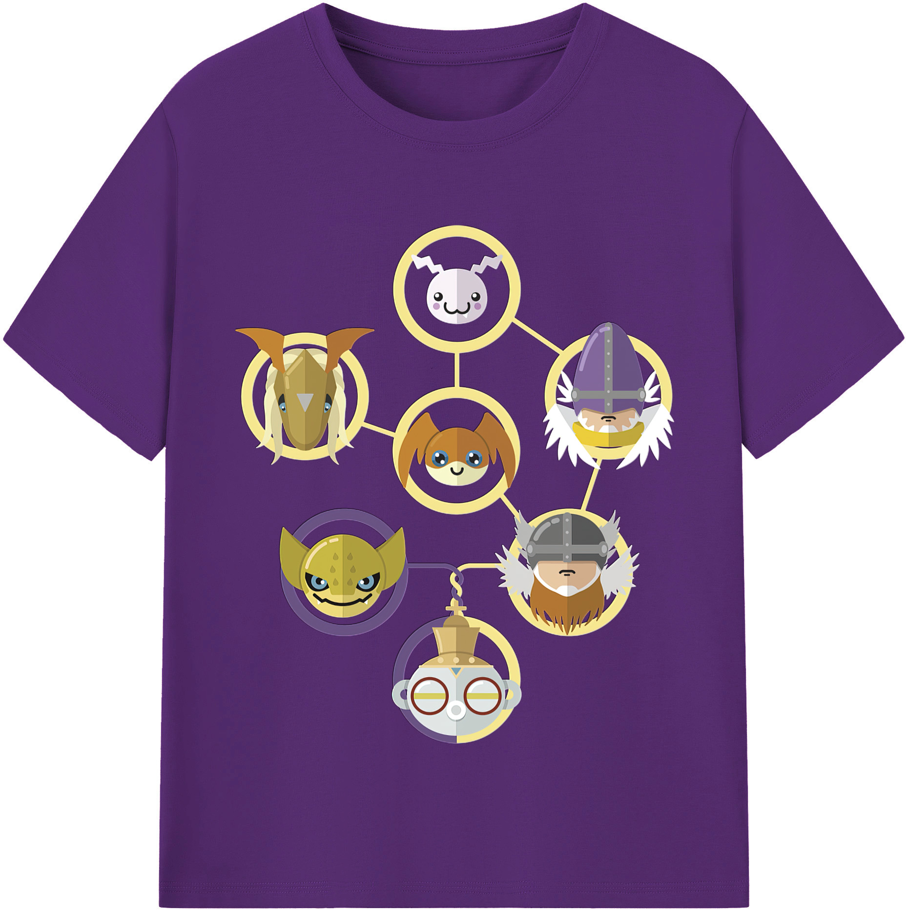 （画像用） Digimon デジタルモンスター/デジモン 綿100％半袖Tシャツ（フロントプリント）