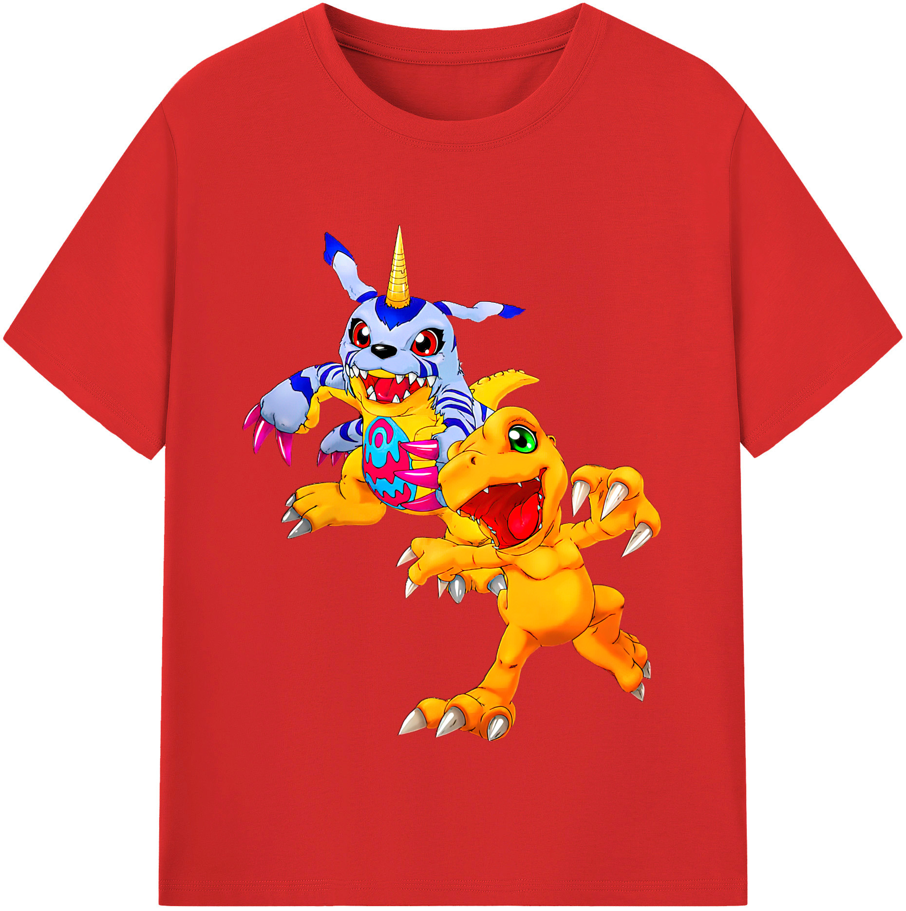 （画像用） Digimon デジタルモンスター/デジモン 綿100％半袖Tシャツ（フロントプリント）