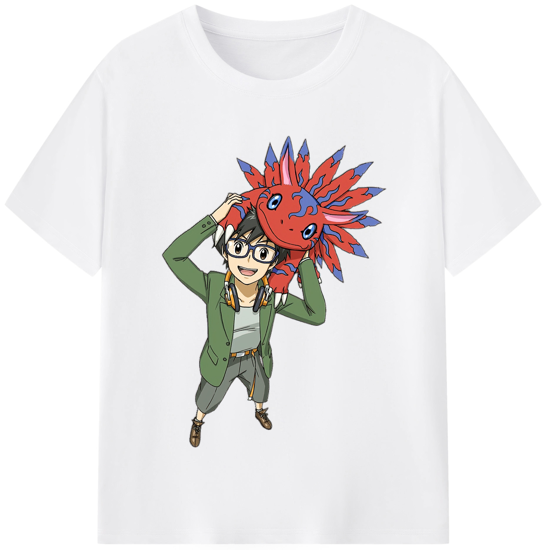 （画像用） Digimon デジタルモンスター/デジモン 綿100％半袖Tシャツ（フロントプリント）