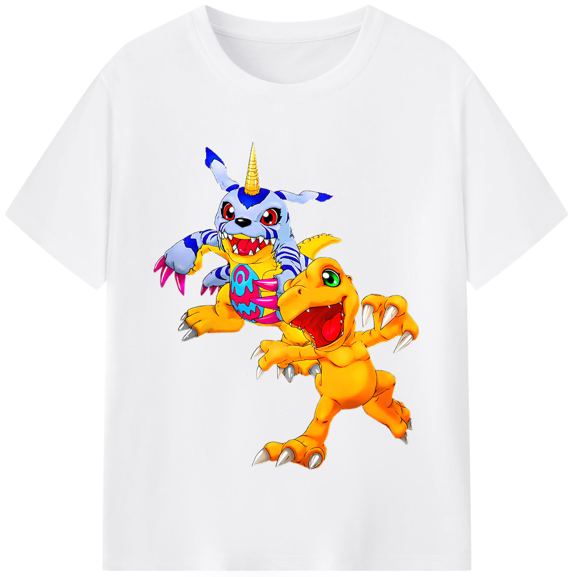 （画像用） Digimon デジタルモンスター/デジモン 綿100％半袖Tシャツ（フロントプリント）