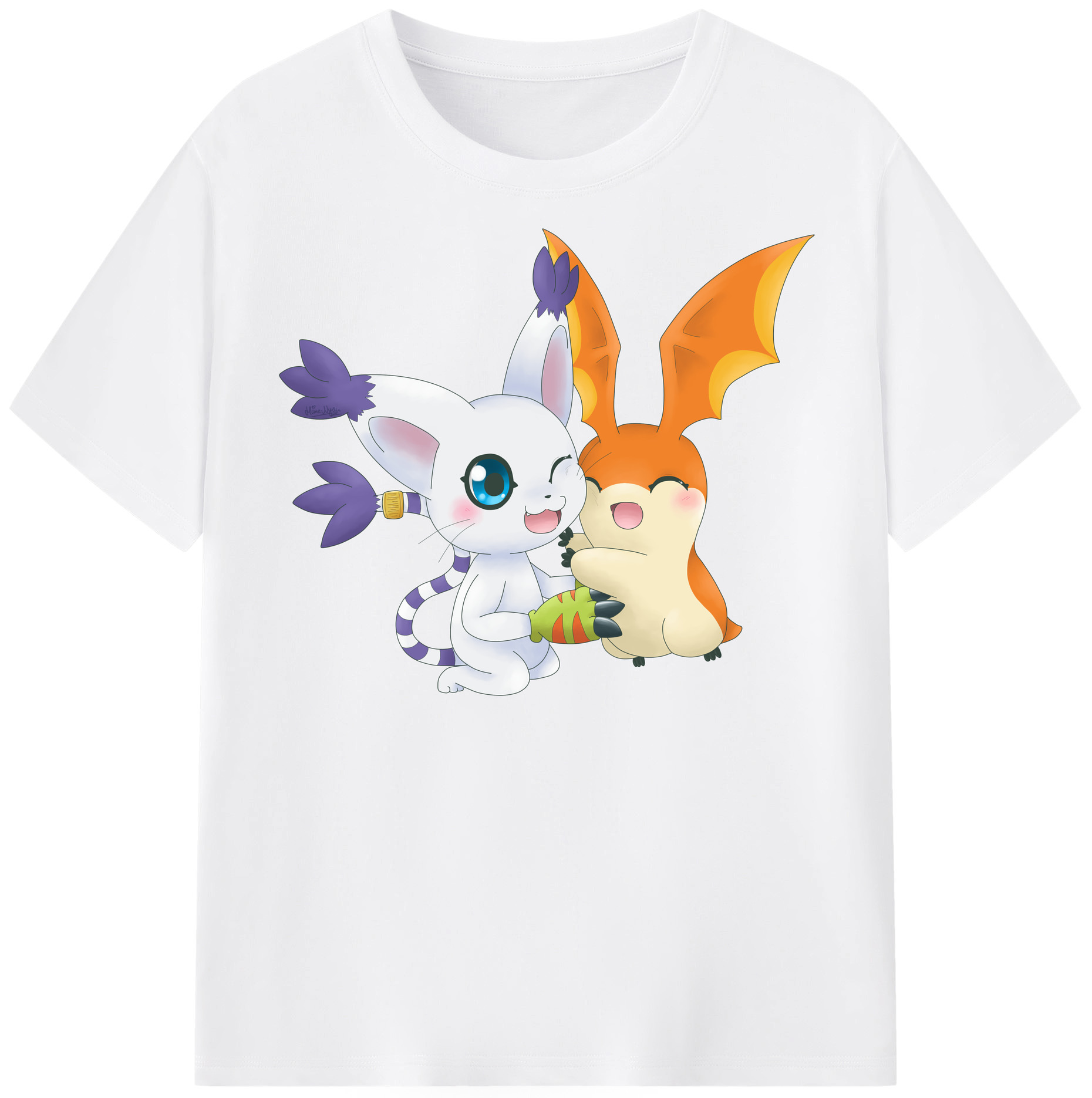 （画像用） Digimon デジタルモンスター/デジモン 綿100％半袖Tシャツ（フロントプリント）